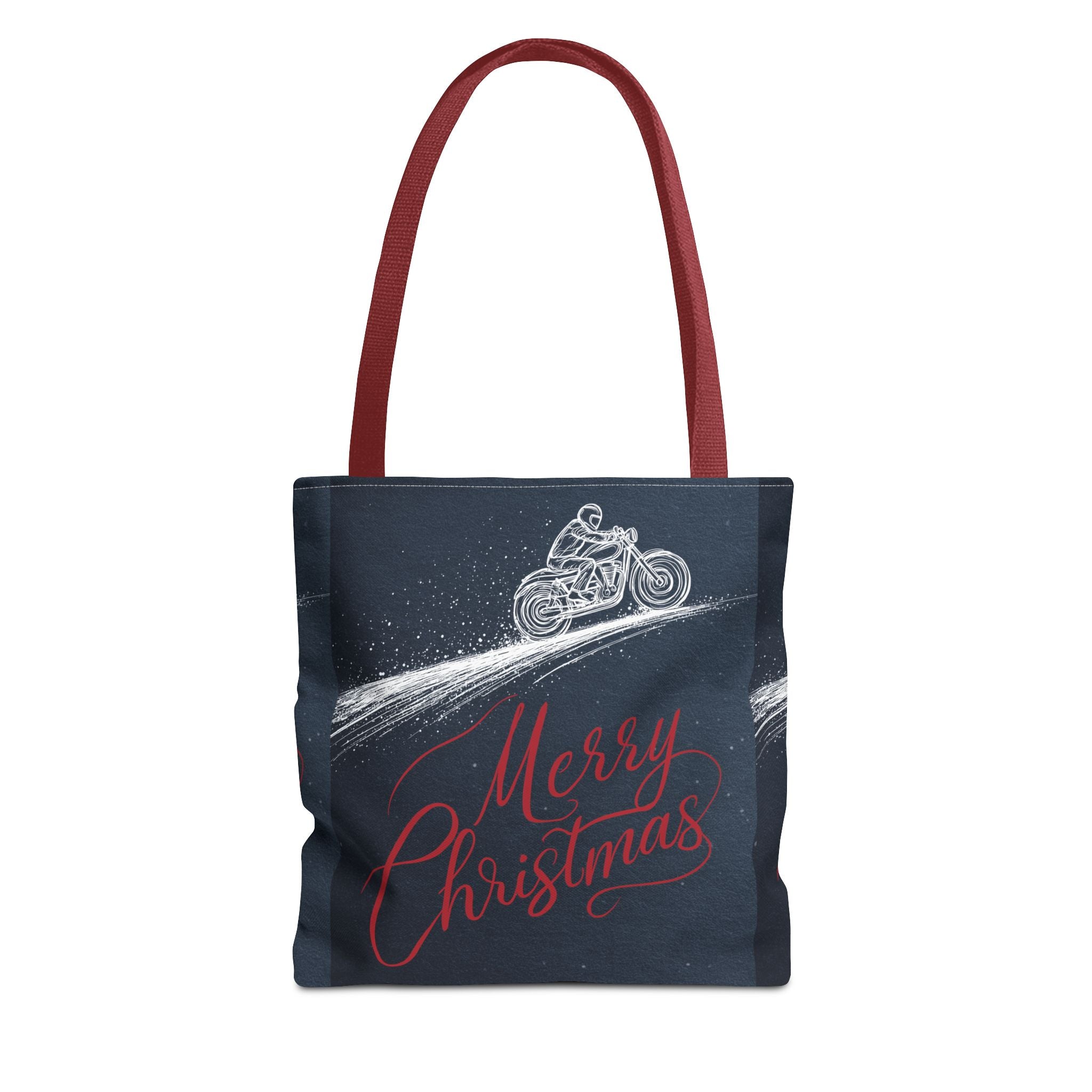 Motorbike Riding Dad Christmas Tote Bag (AOP)