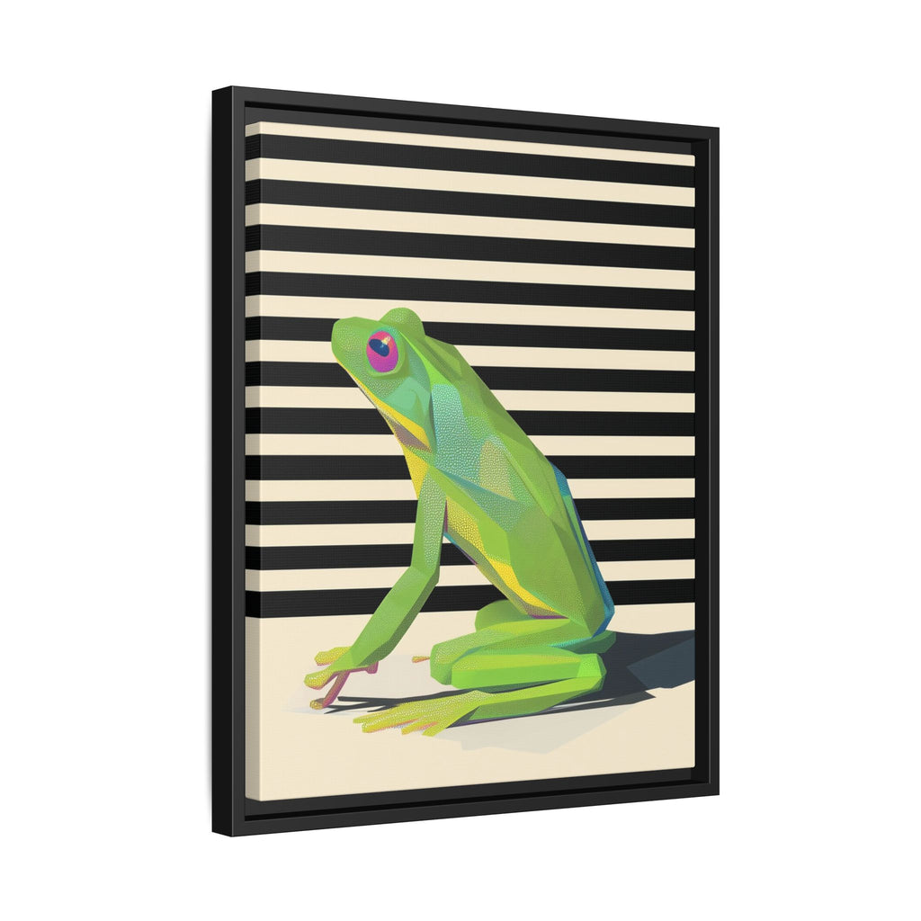 Geometric Frog: Minimalist Animal Portrait, Modern Graphic Design   |    Custom Orders Available