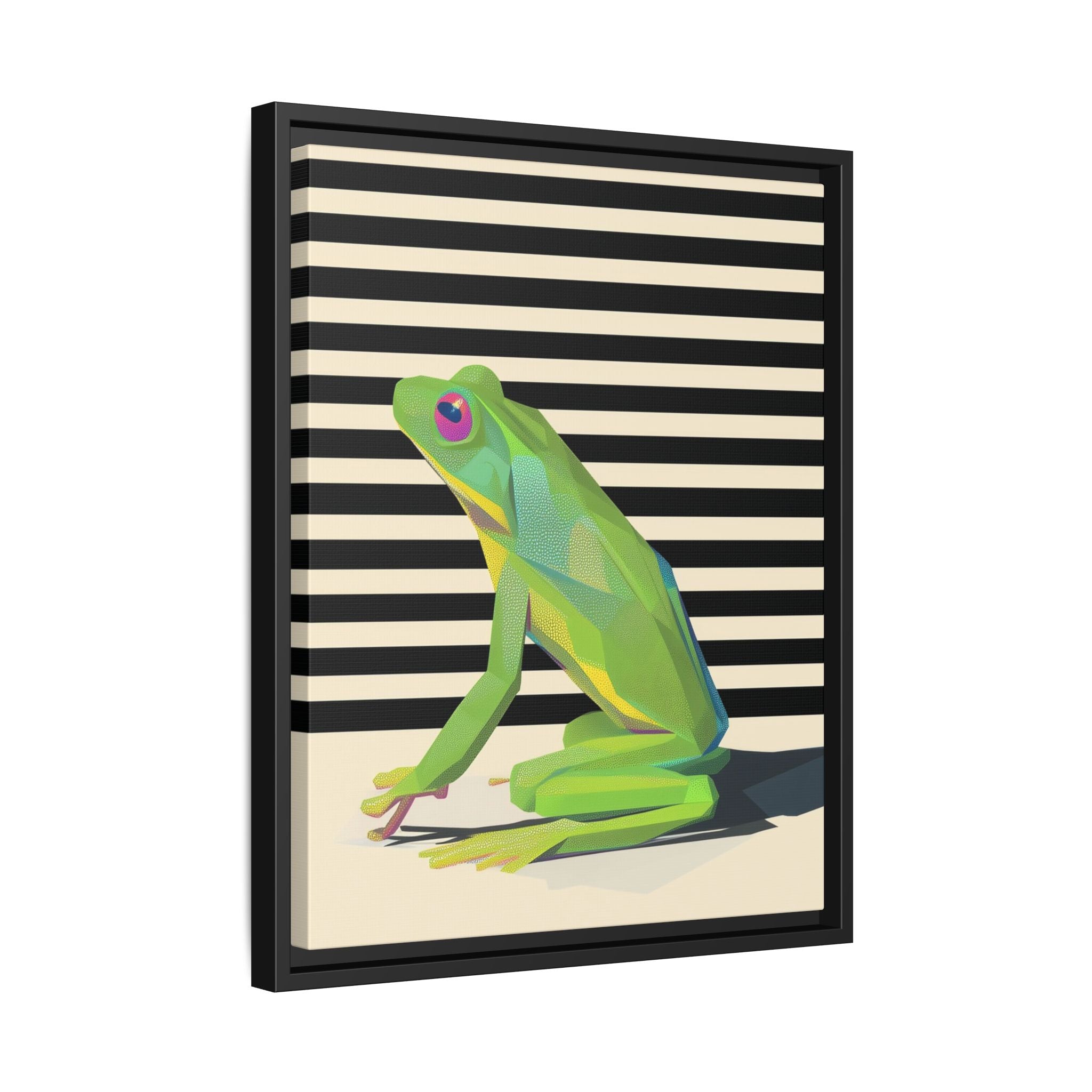 Geometric Frog: Minimalist Animal Portrait, Modern Graphic Design   |    Custom Orders Available