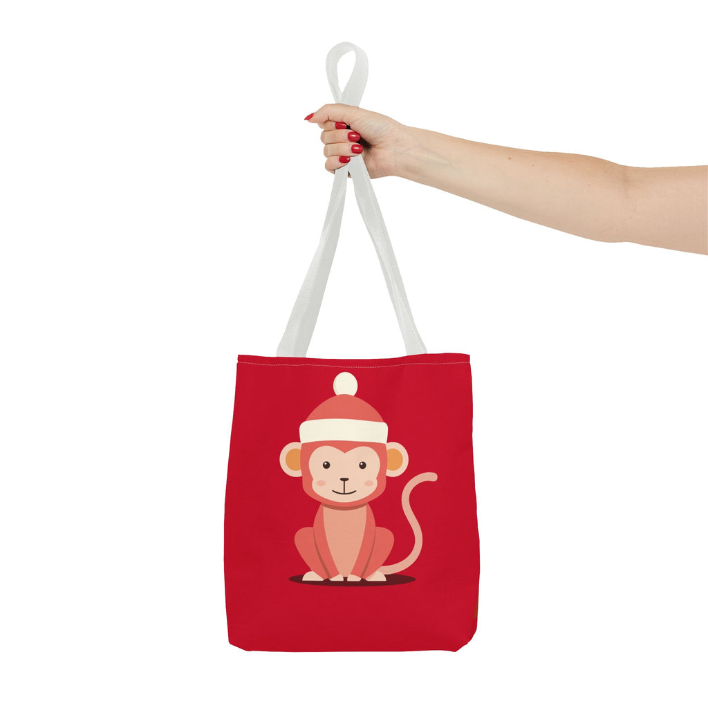 Cute Monkey Tote Bag for Kids, Christmas Gift, Reusable Shopping Bag, Fun Animal Design, Cute Holiday Accessory
