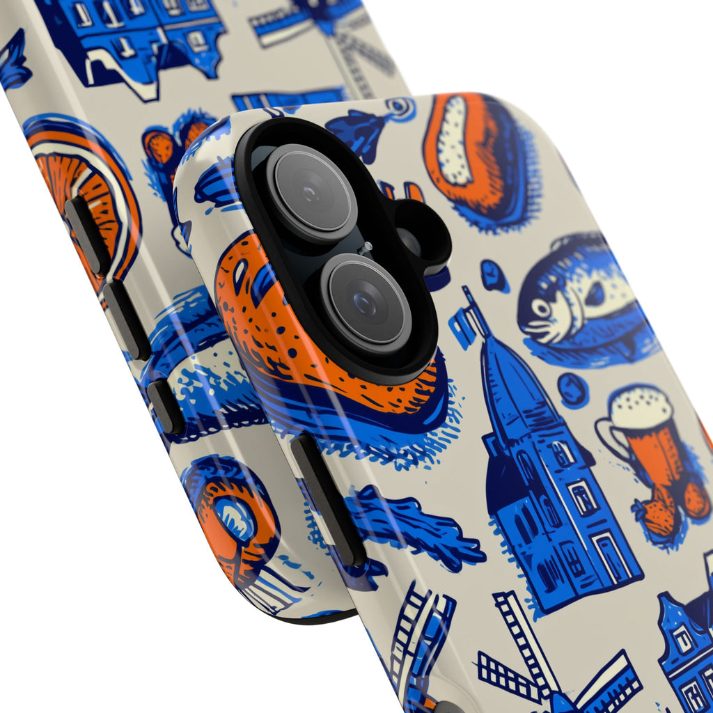 Vibrant Phone Case with Dutch Motif, Tough Cases, Customized Gifts, Unique Cell Phone Accessories, Perfect for Travel Enthusiasts
