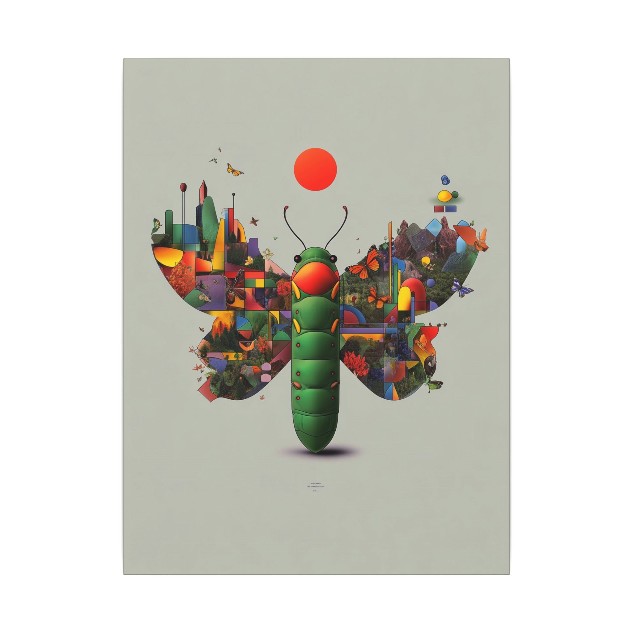 Metamorphosis of Geometry: Cubist Insect Symphony, Digital Nature Fragmentation   |    Custom Orders Available