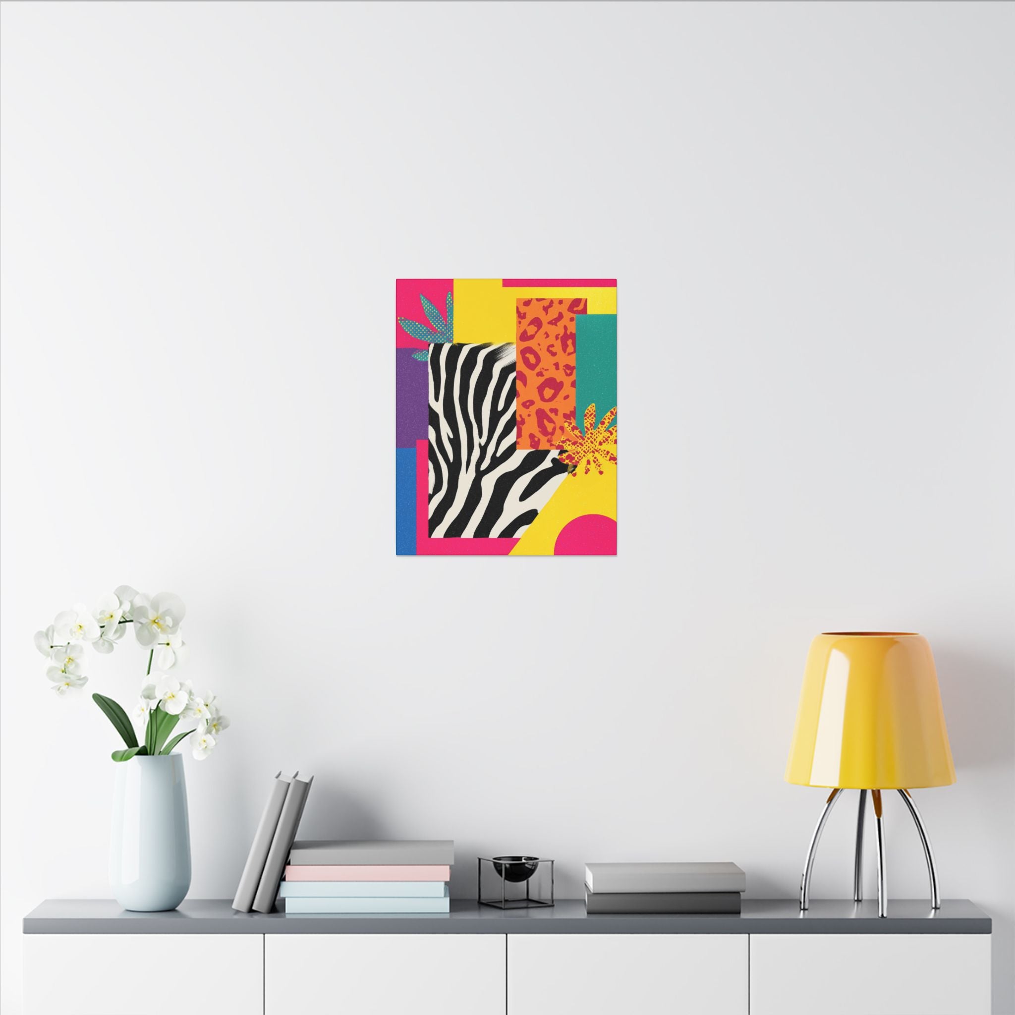 Pop Geometry: Zebra Leopard Fusion, Geometric Color Block, Modern Abstract Design   |   Custom Orders Accepted