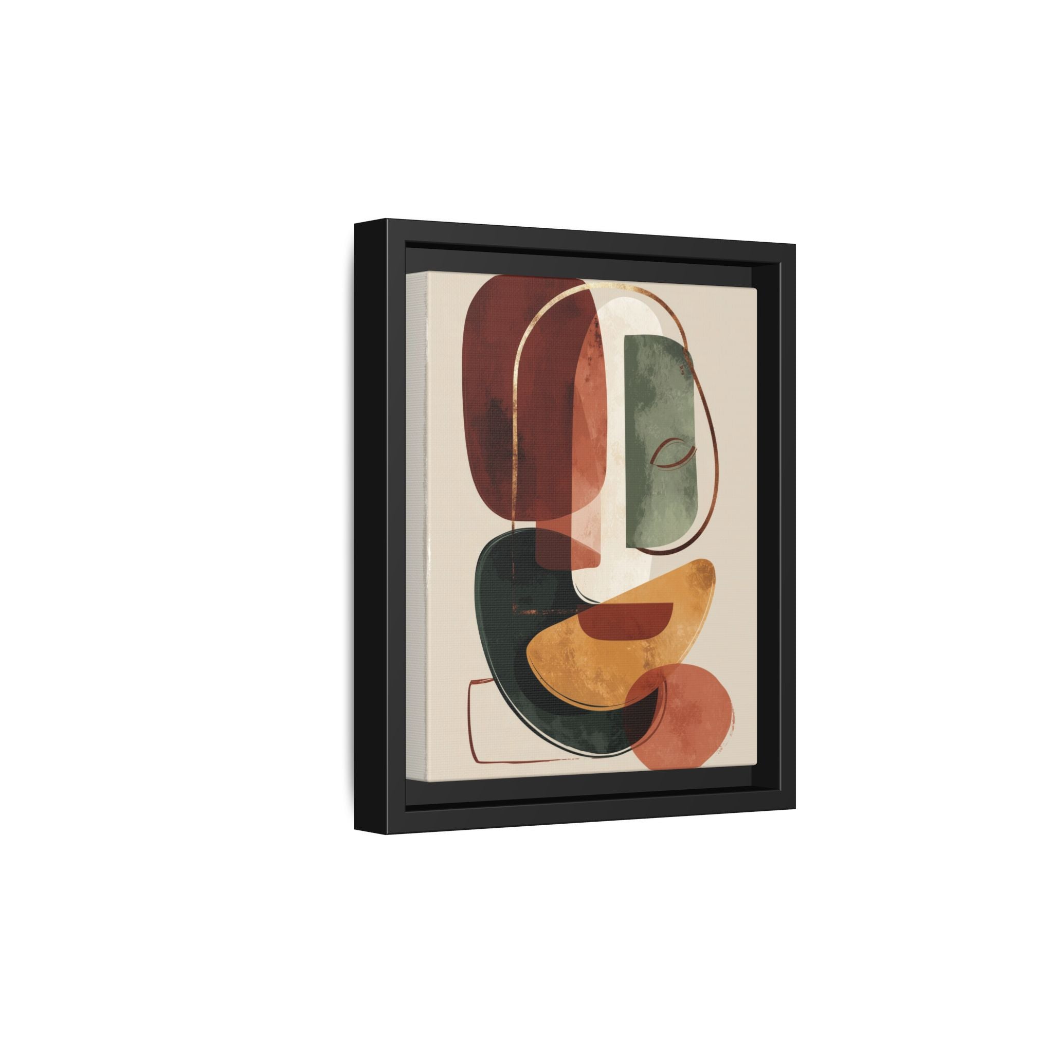 Layered Geometries: Mid-Century Modern Composition, Organic Abstract Design, Translucent Intersecting Shapes   |   Custom Orders Accepted