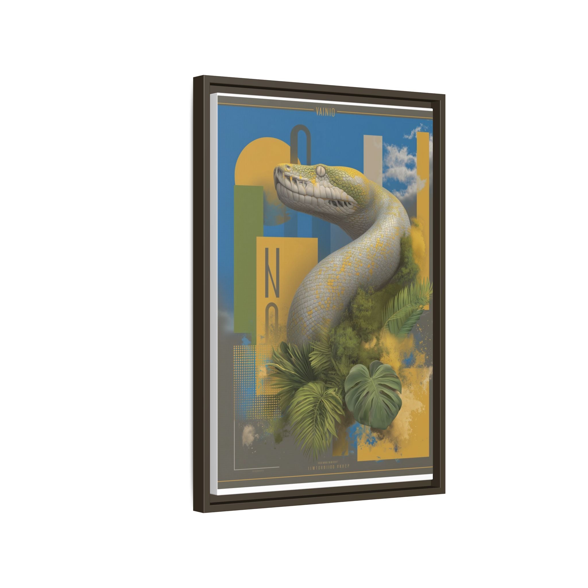 Serpent's Geometry: Tropical Anaconda Graphic Design, Modern Wildlife Illustration   |  Personalized & Custom Orders Available