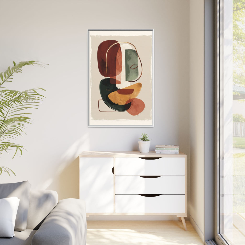 Layered Geometries: Mid-Century Modern Composition, Organic Abstract Design, Translucent Intersecting Shapes   |   Custom Orders Accepted