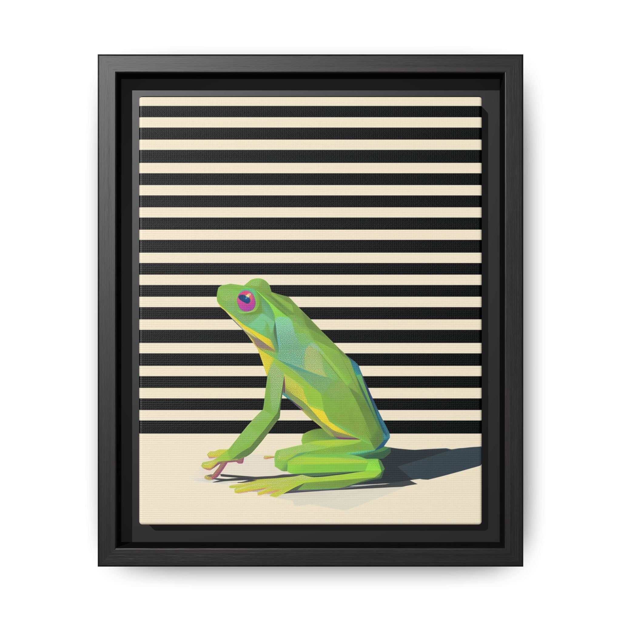 Geometric Frog Persona: Modern Wildlife Illustration, Vibrant Graphic Design   |  Personalized & Custom Orders Available