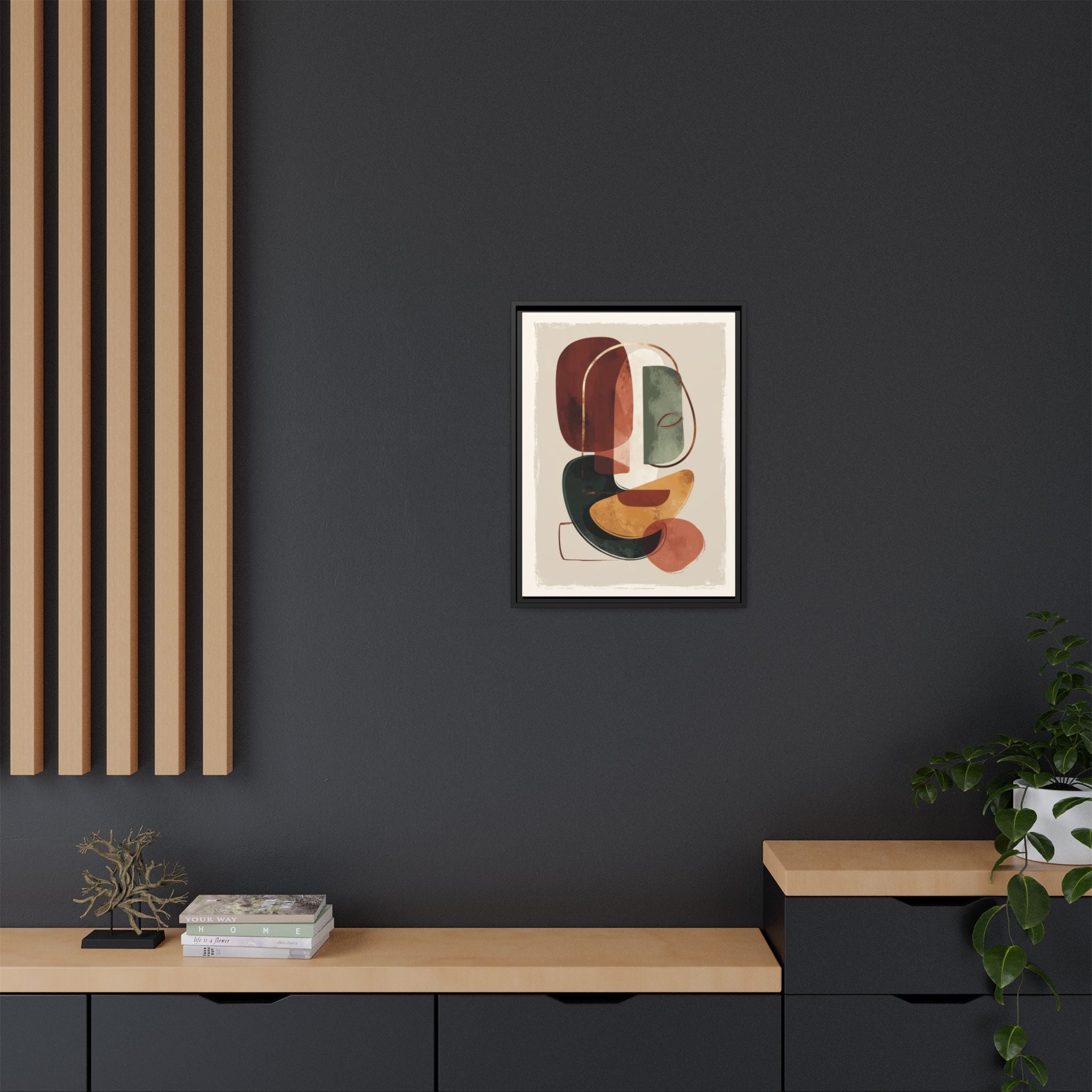 Layered Geometries: Mid-Century Modern Composition, Organic Abstract Design, Translucent Intersecting Shapes   |   Custom Orders Accepted