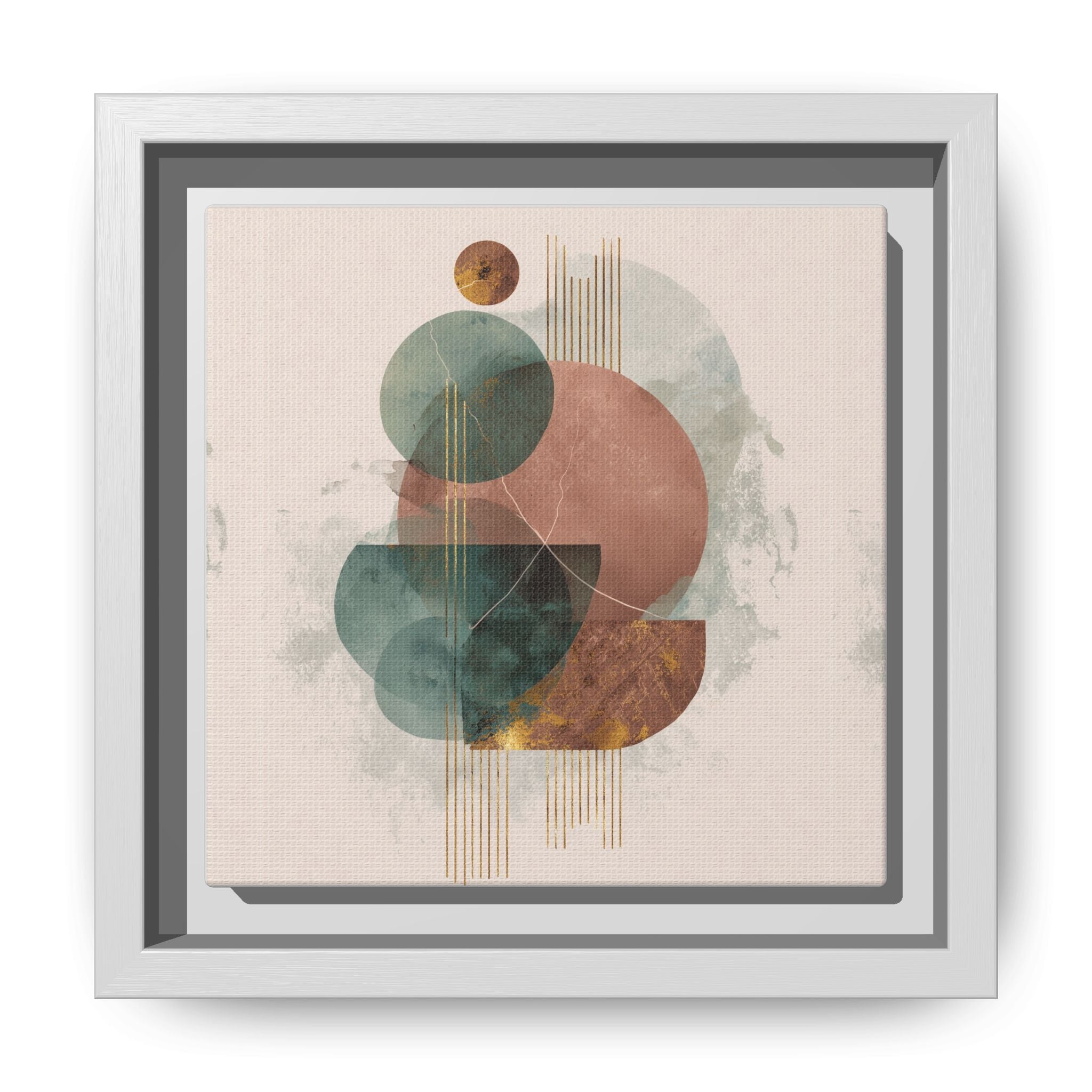 Translucent Geometries: Abstract Circles, Mid-Century Minimalism, Watercolor Layers   |   Custom Orders Accepted