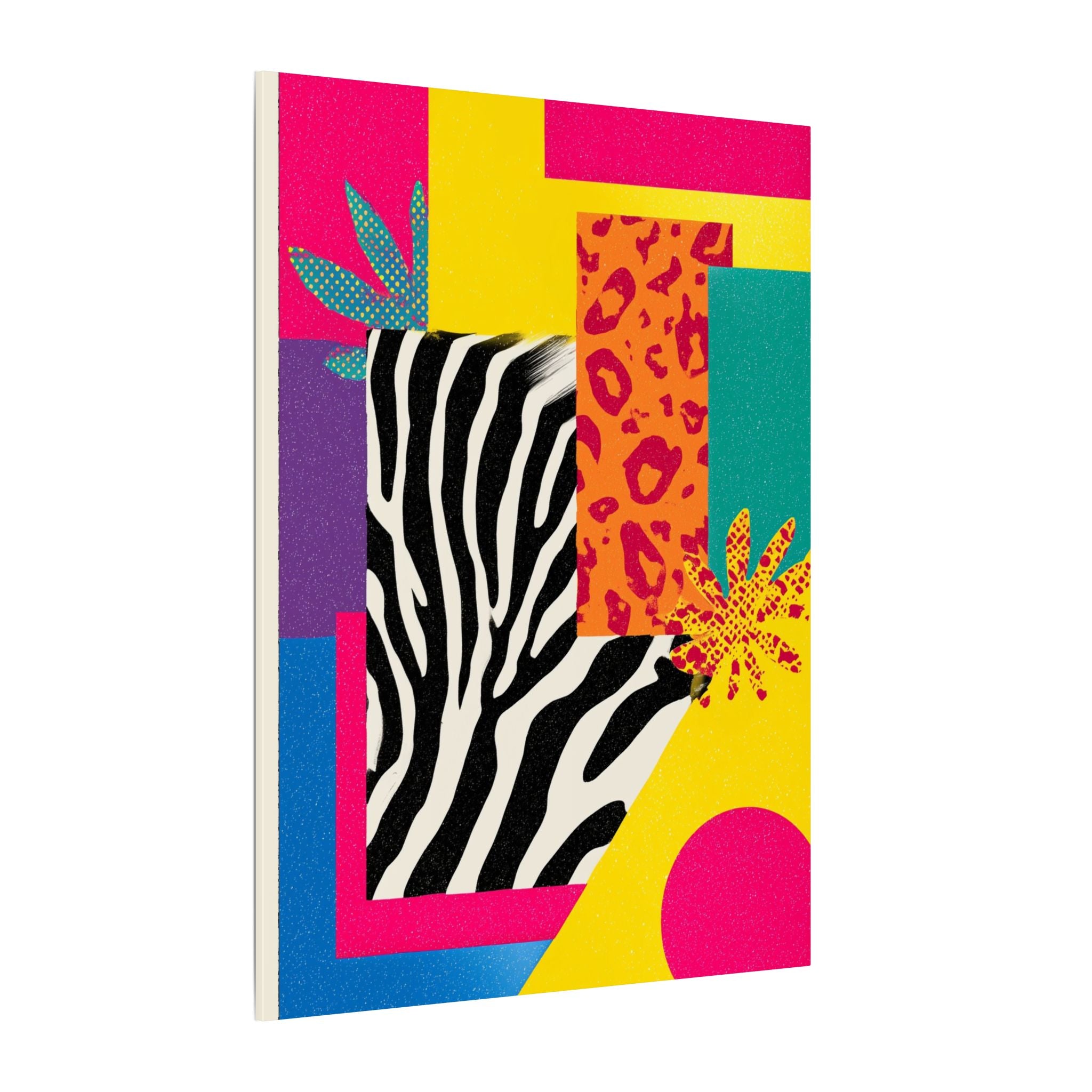 Pop Geometry: Zebra Leopard Fusion, Geometric Color Block, Modern Abstract Design   |   Custom Orders Accepted