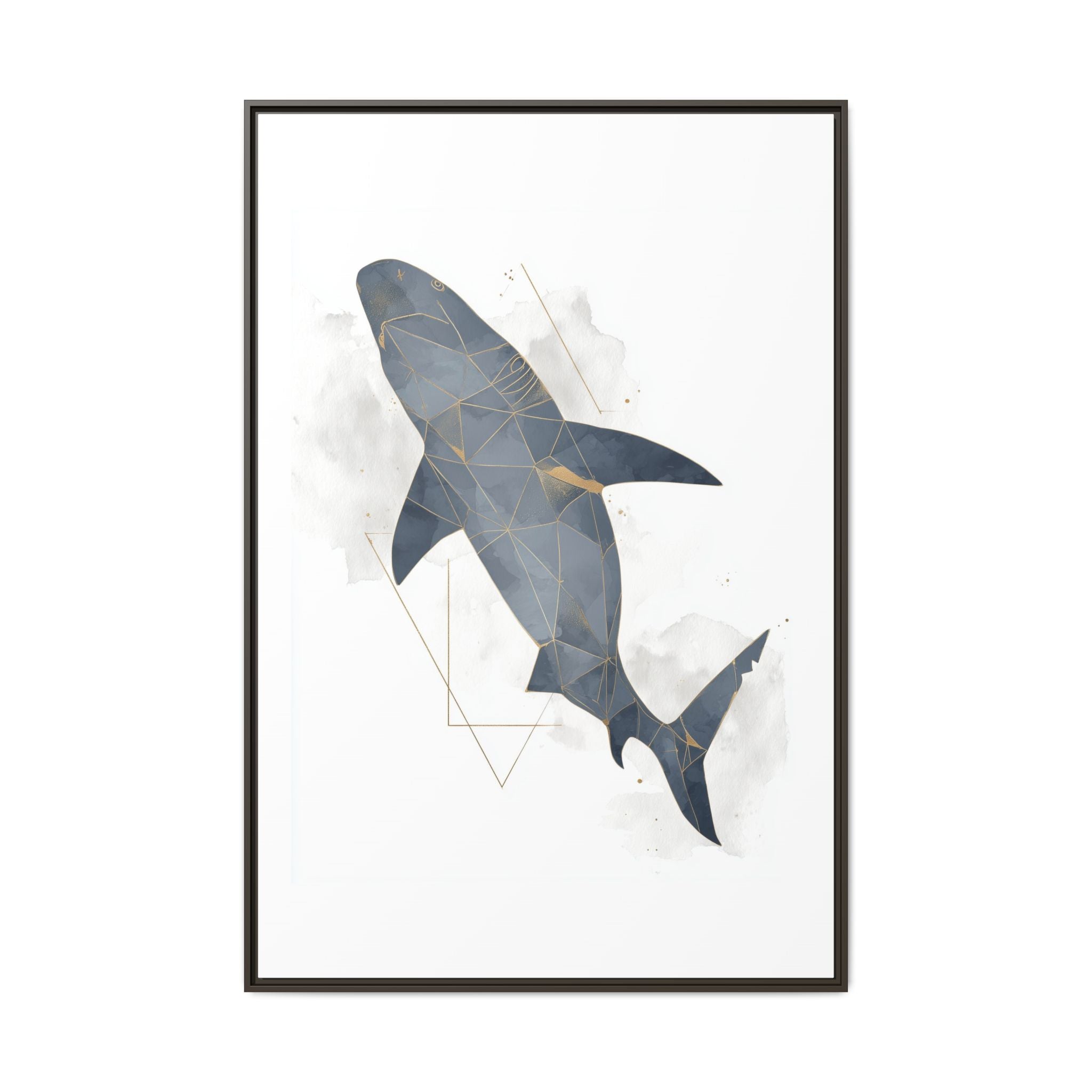 Aquatic Geometry: Shark Polygon Abstraction, Oceanic Digital Art   |  Personalized & Custom Orders Available