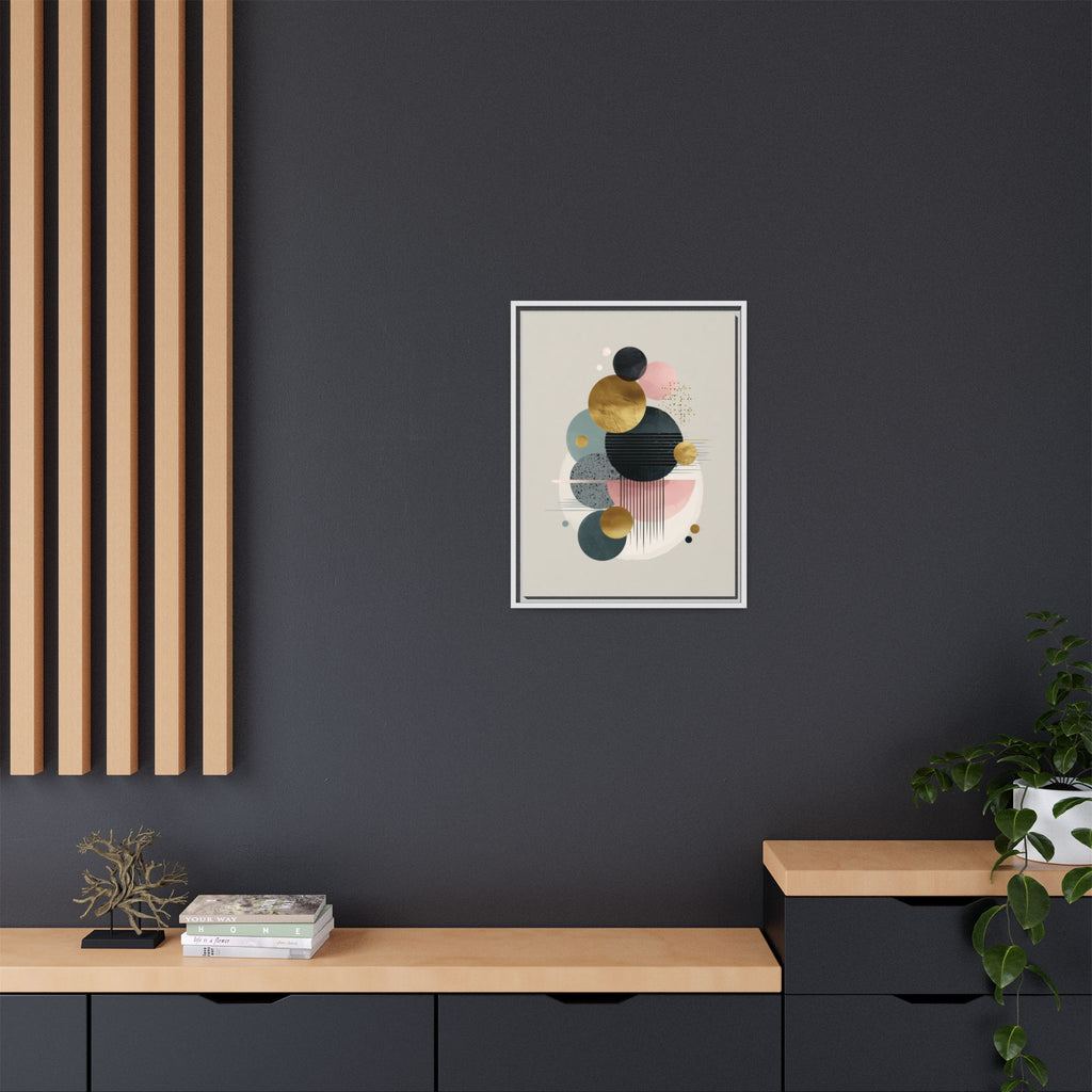 Geometric Harmony: Intersecting Circles, Mid-Century Modern Design, Abstract Metallic Composition   |   Custom Orders Accepted