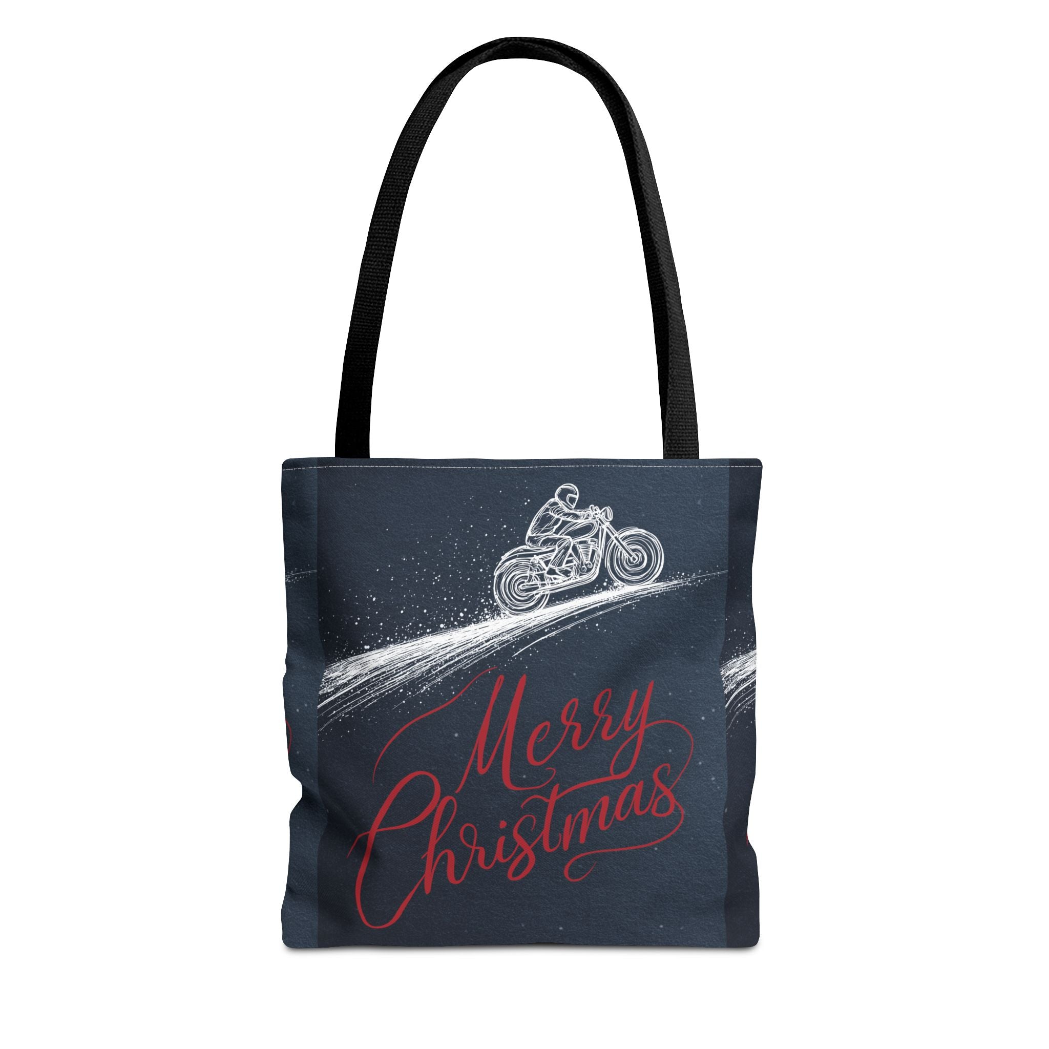 Motorbike Riding Dad Christmas Tote Bag (AOP)