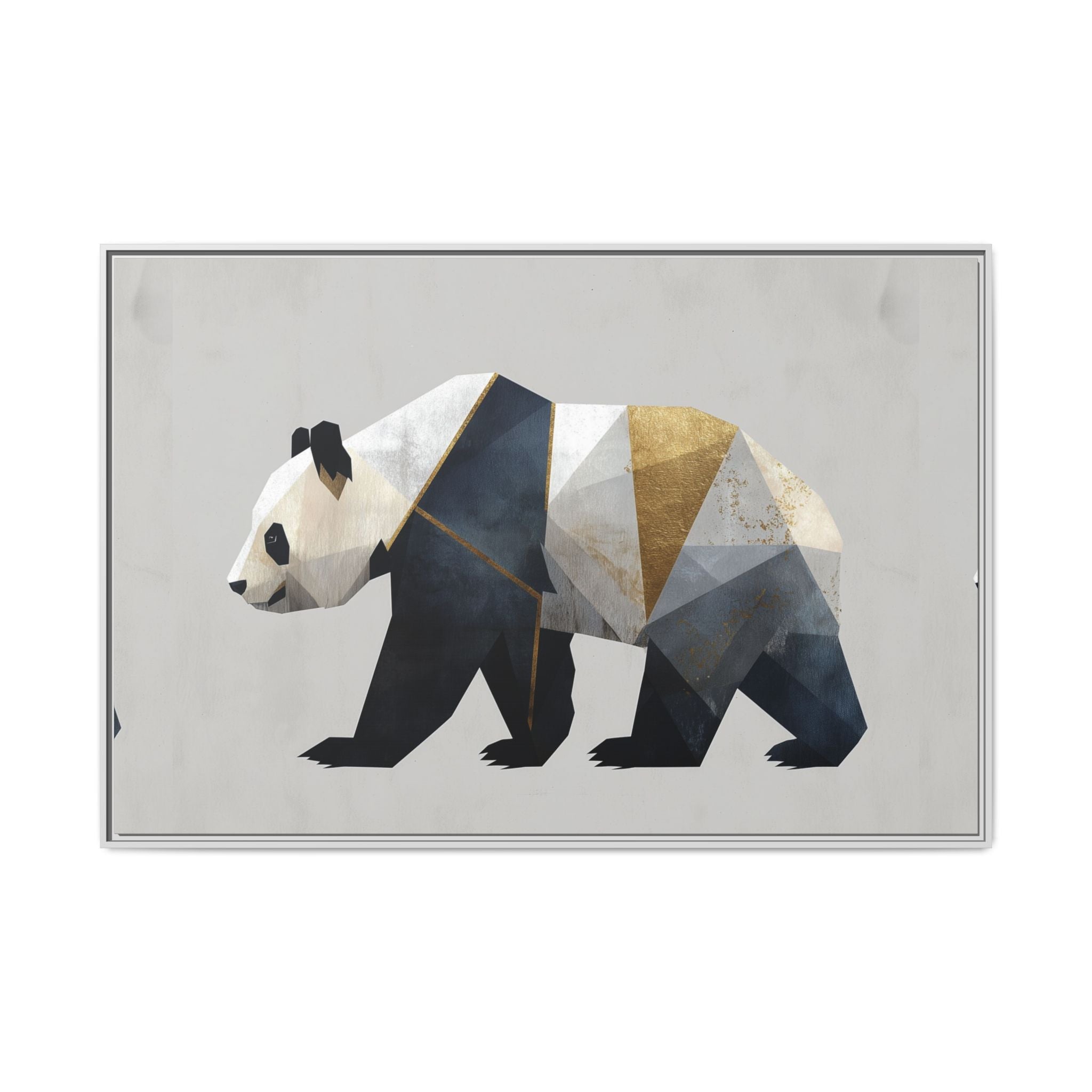 Geometric Panda: Cubist Animal Portrait, Modern Minimalist Art Style   |  Personalized & Custom Orders Available