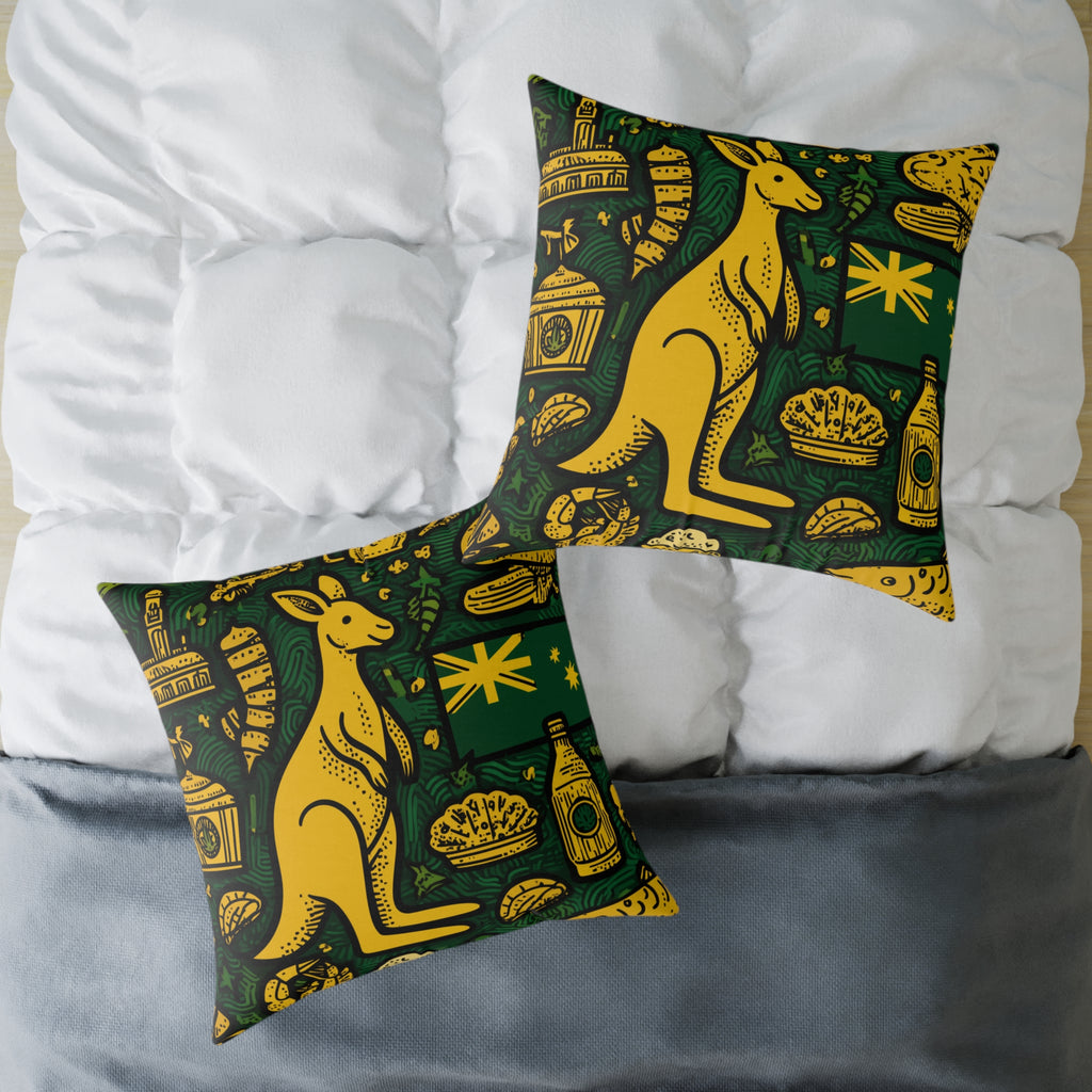 Aussie Themed Decorative Pillow, Home Decor, Couch Cushion, Gift for Australian Lovers, Unique and Fun Room Accent