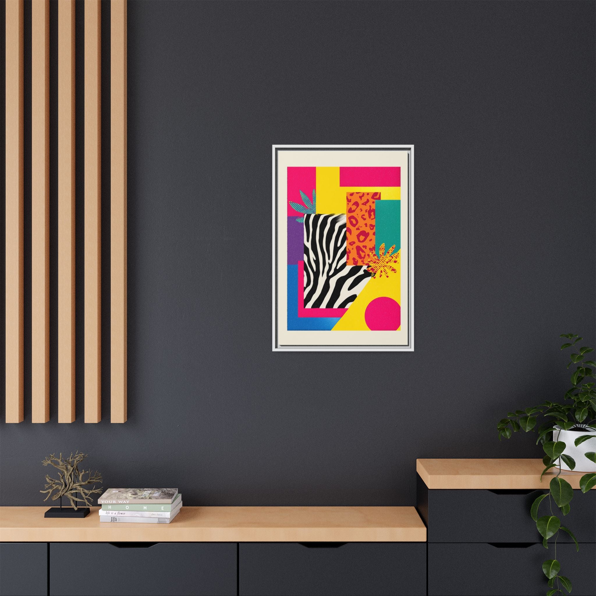 Zebra Stripes & Leopard Spots: 80s Pop Art Design, Memphis Style Graphic, Geometric Color Block Pattern   |   Custom Orders Accepted