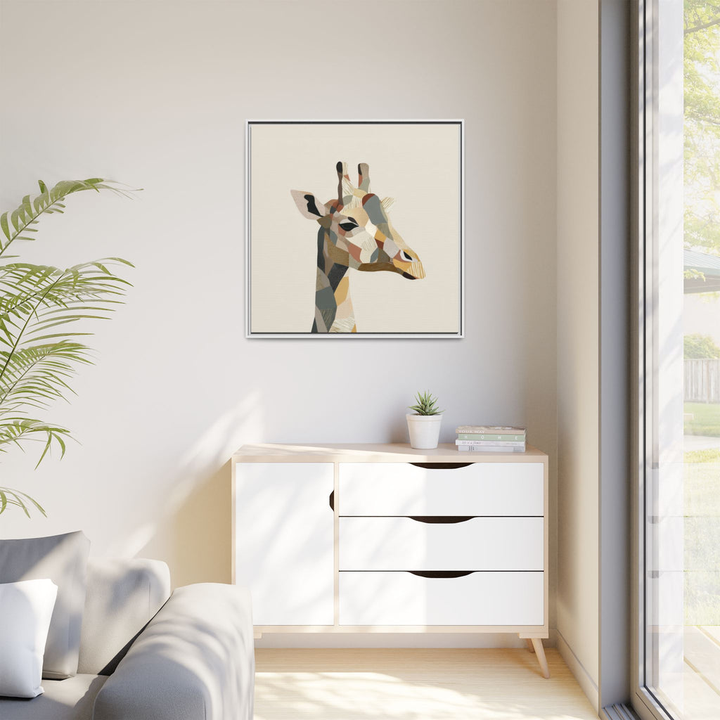 Geometric Giraffe: Cubist Wildlife Abstraction, Polygon Animal Portrait   |  Personalized & Custom Orders Available