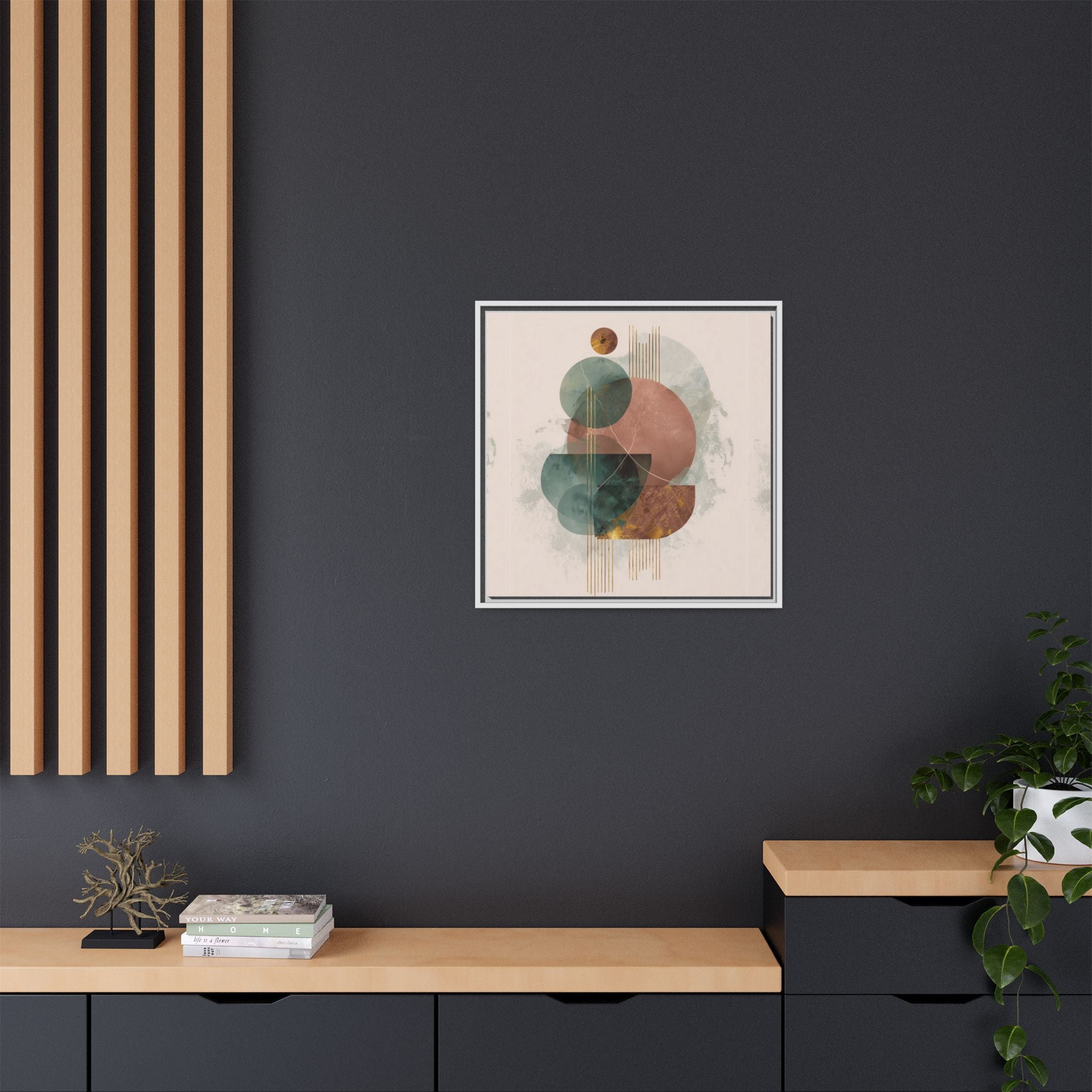 Translucent Geometries: Abstract Circles, Mid-Century Minimalism, Watercolor Layers   |   Custom Orders Accepted
