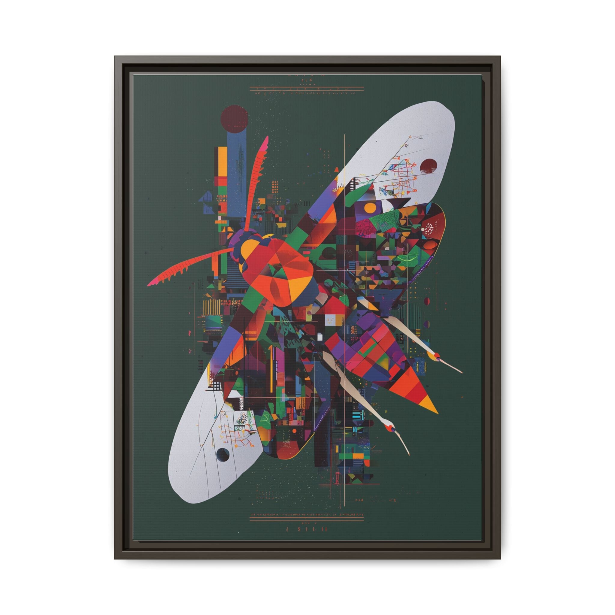 Geometric Butterfly: Digital Abstract Art, Architectural Color Explosion   |    Custom Orders Available