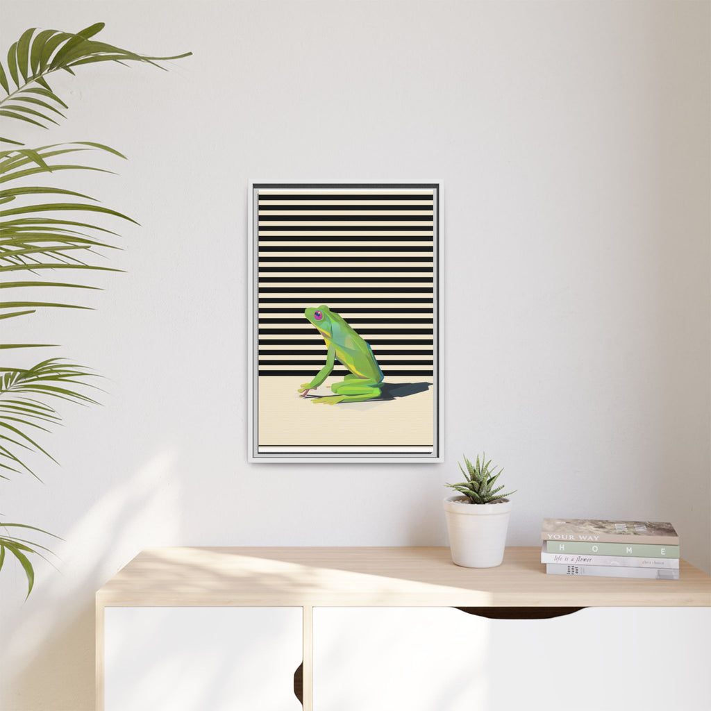 Geometric Frog Persona: Modern Wildlife Illustration, Vibrant Graphic Design   |  Personalized & Custom Orders Available