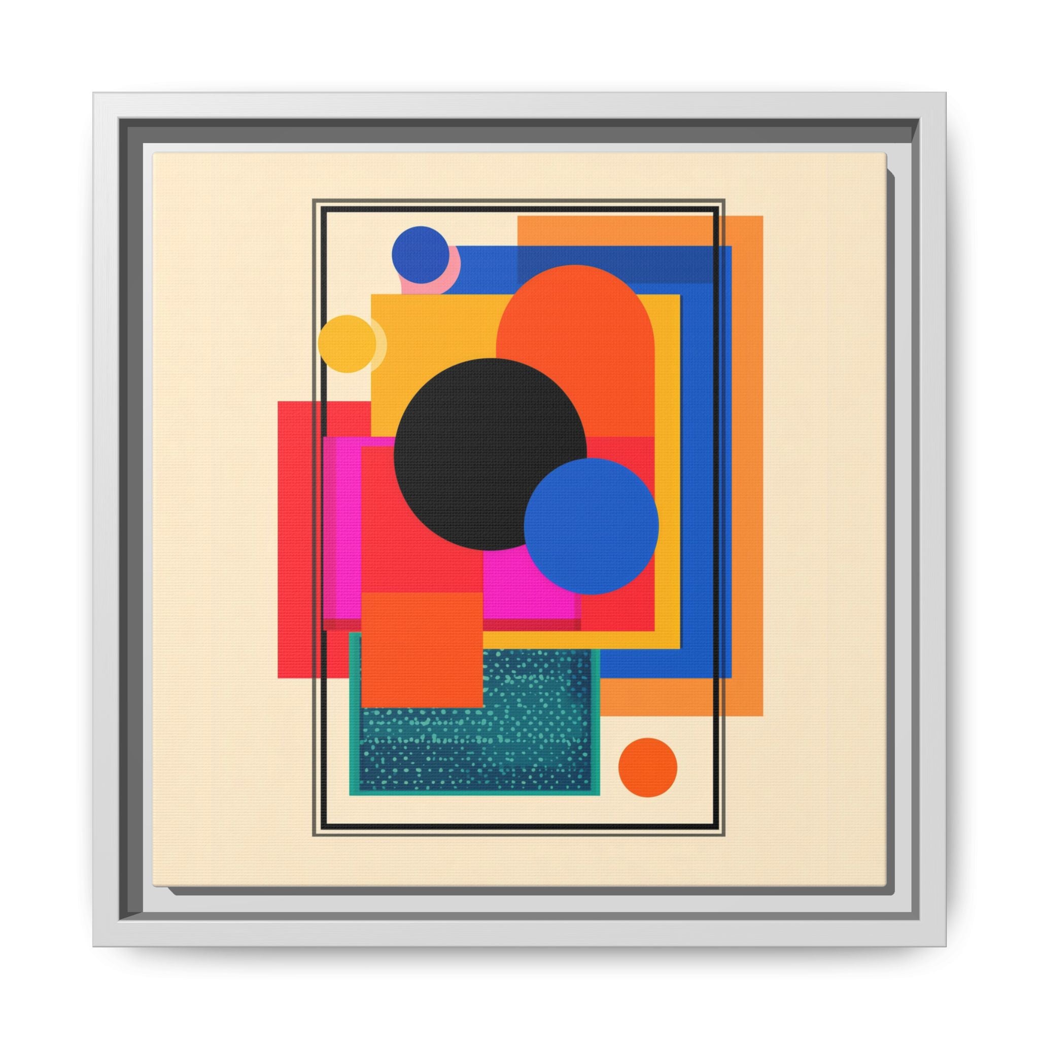 Geometric Harmony: Abstract Color Blocks, Mid-Century Modern Design, Minimalist Art Composition   |   Custom Orders Accepted