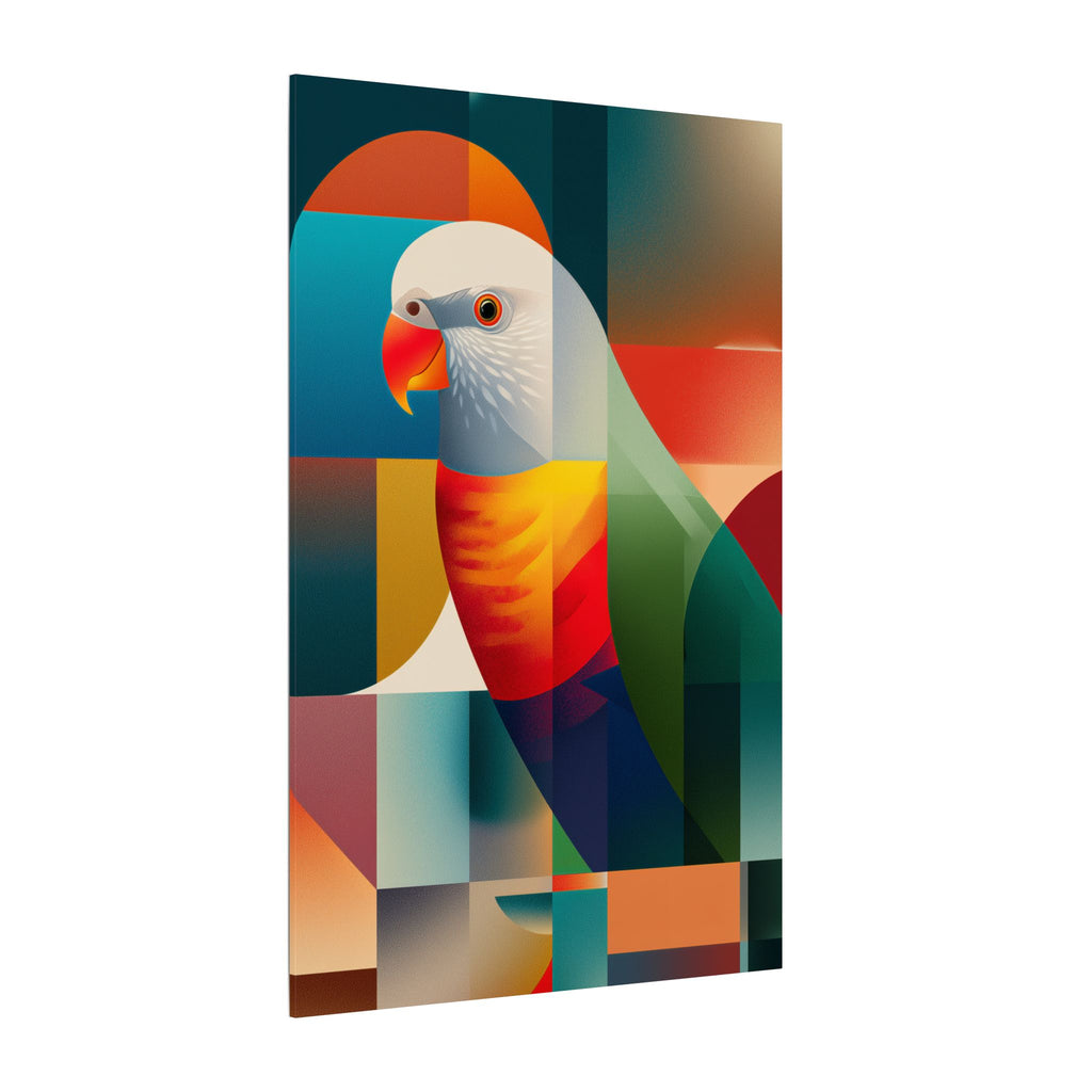 Prismatic Parrot: Cubist Geometry, Fragmented Nature   |    Custom Orders Available