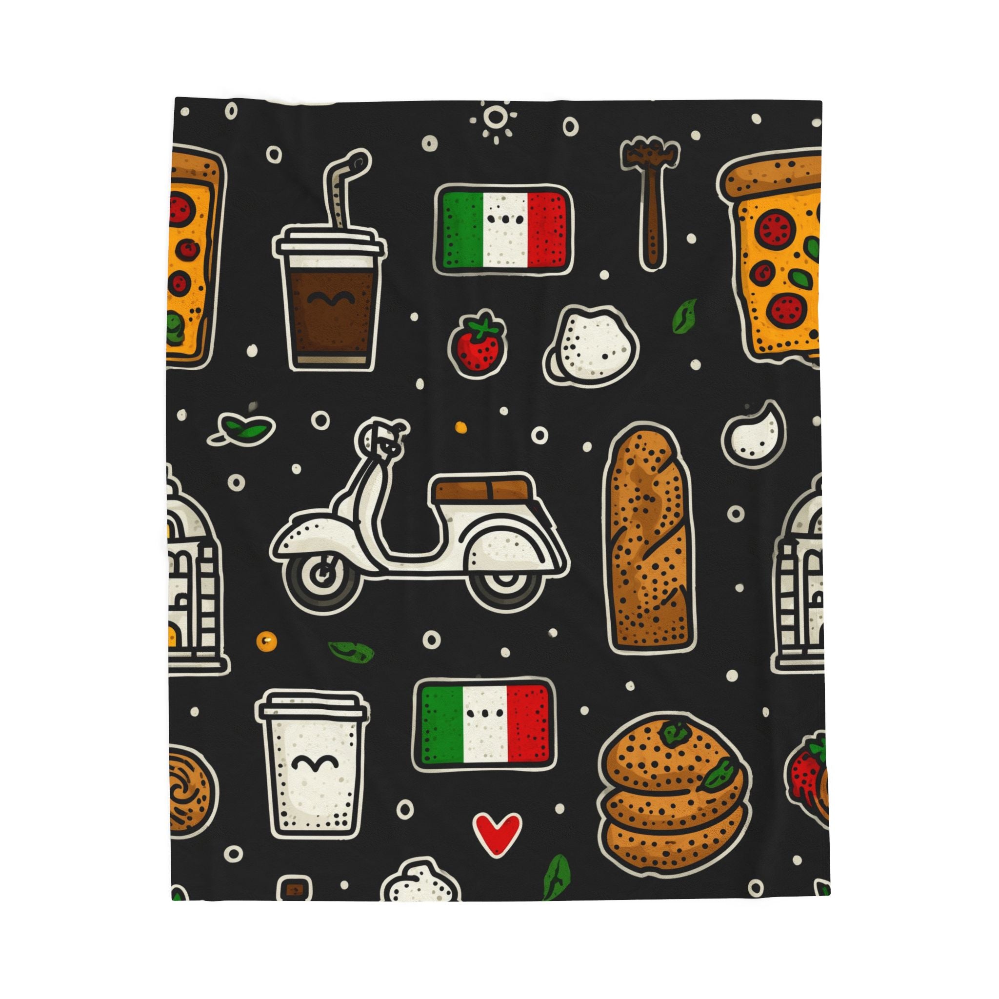 Italian Lifestyle Mosaic: Culinary Icons Celebration, Vibrant Cultural Design   |   Custom Orders Accepted