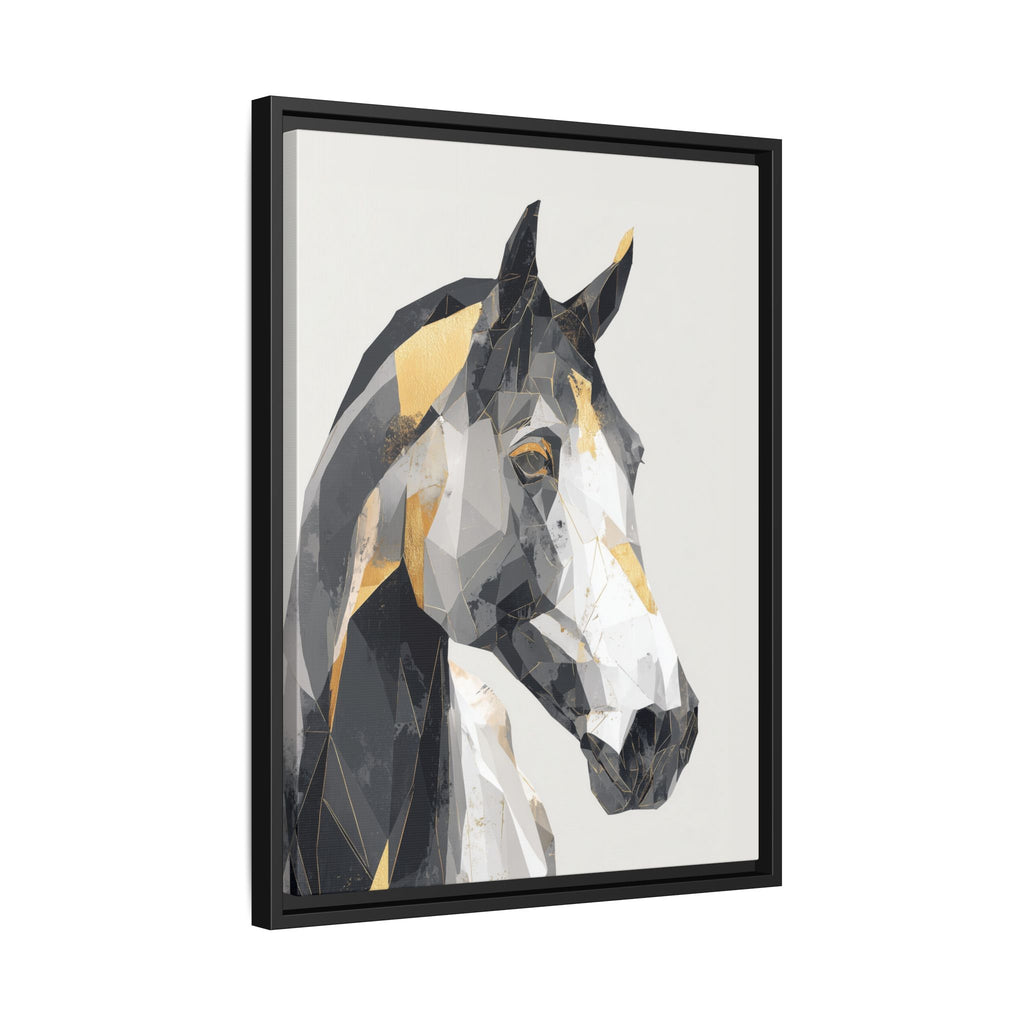 Geometric Equine Framed Print : Polygonal Horse Portrait, Modern Abstract Geometric Art   |  Personalized & Custom Orders Available