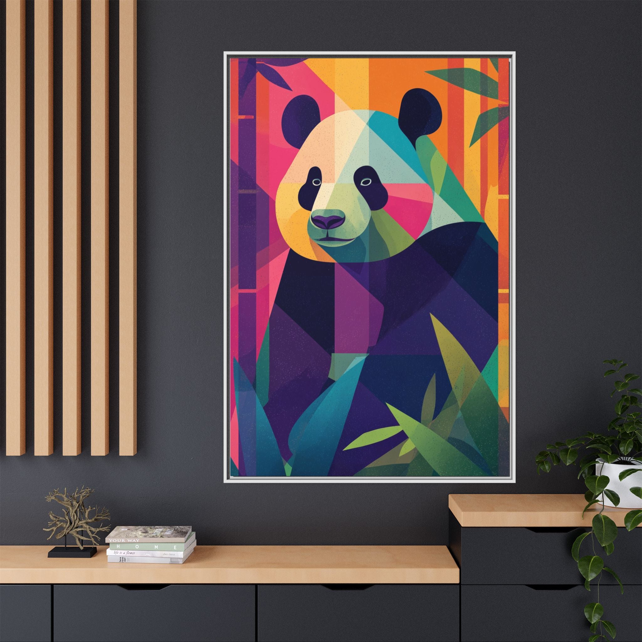Geometric Panda: Mosaic Wildlife Portrait, Digital Polygonal Art   |  Personalized & Custom Orders Available
