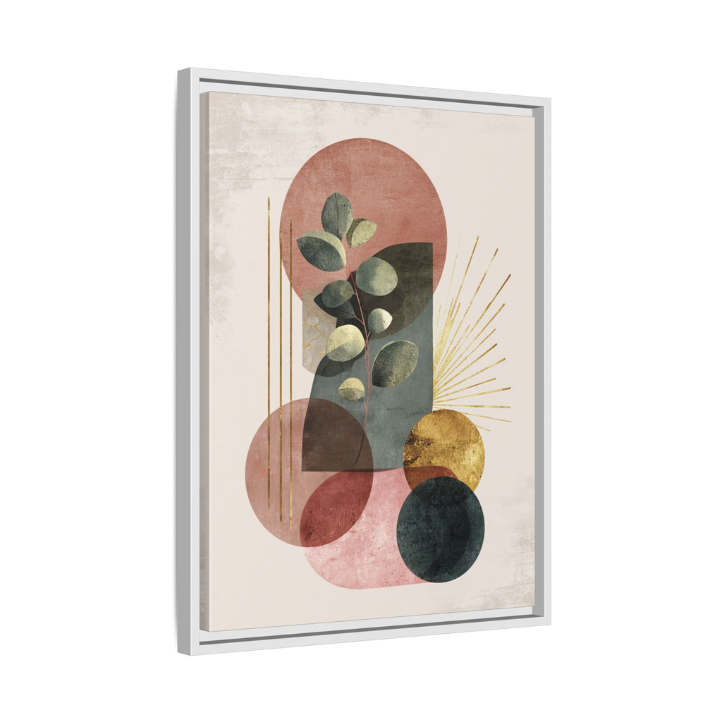 Botanical Geometric Symphony: Eucalyptus Harmony, Metallic Intersections, Modern Earth Tones   |   Custom Orders Accepted