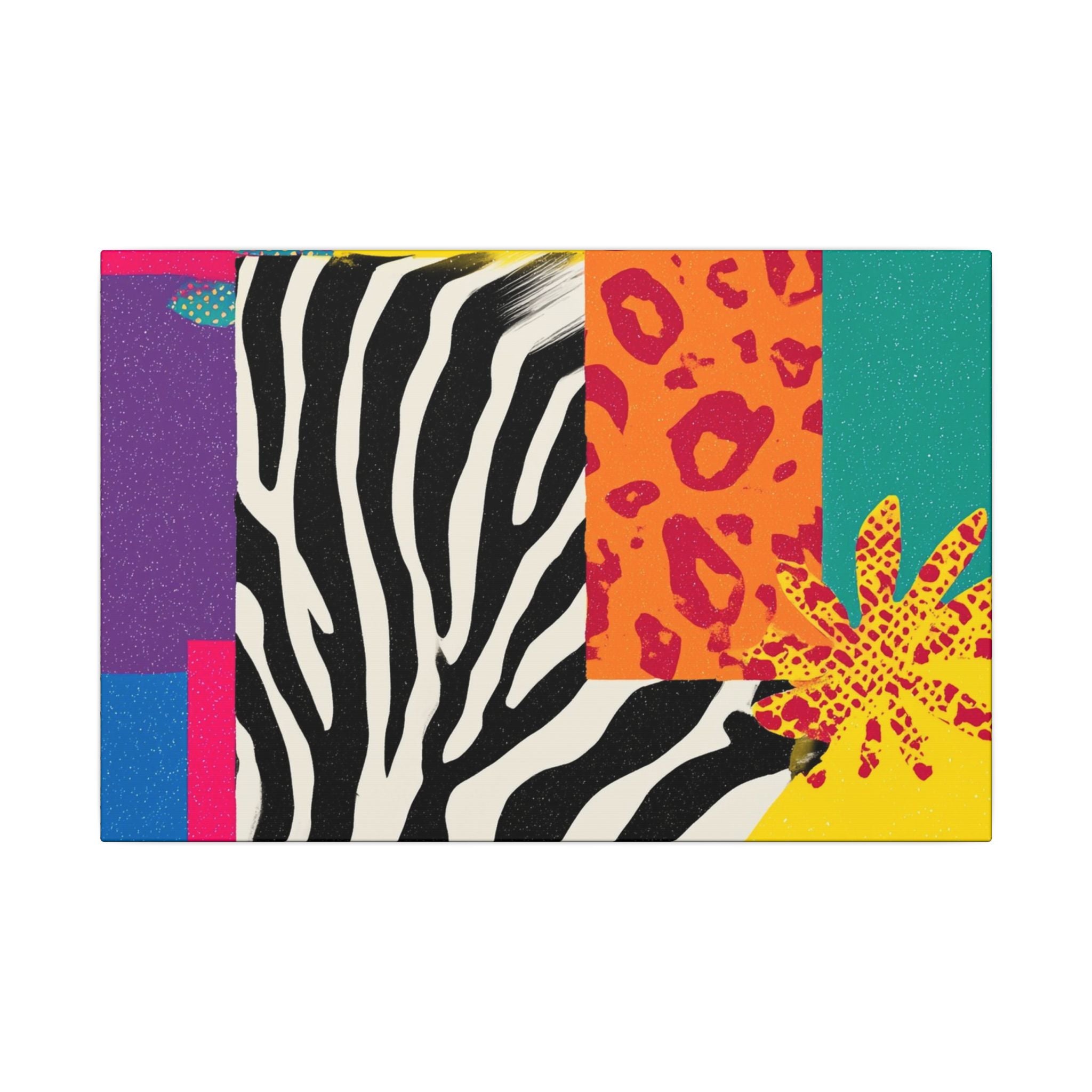 Pop Geometry: Zebra Leopard Fusion, Geometric Color Block, Modern Abstract Design   |   Custom Orders Accepted