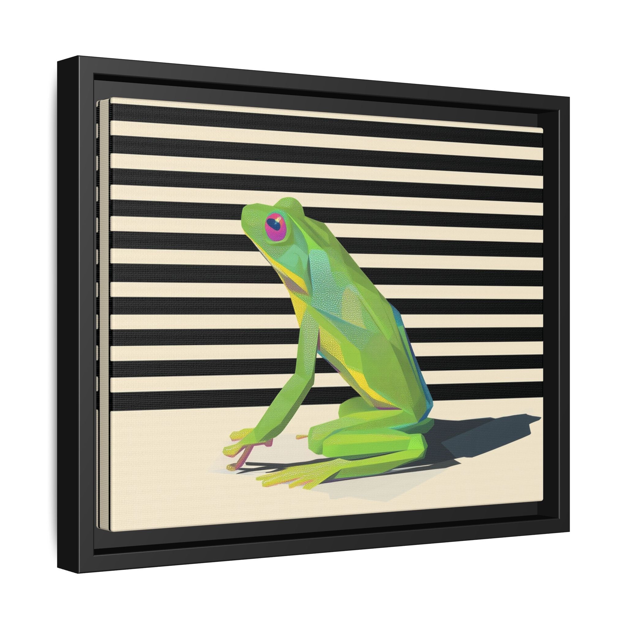 Geometric Frog: Minimalist Animal Portrait, Modern Graphic Design   |    Custom Orders Available