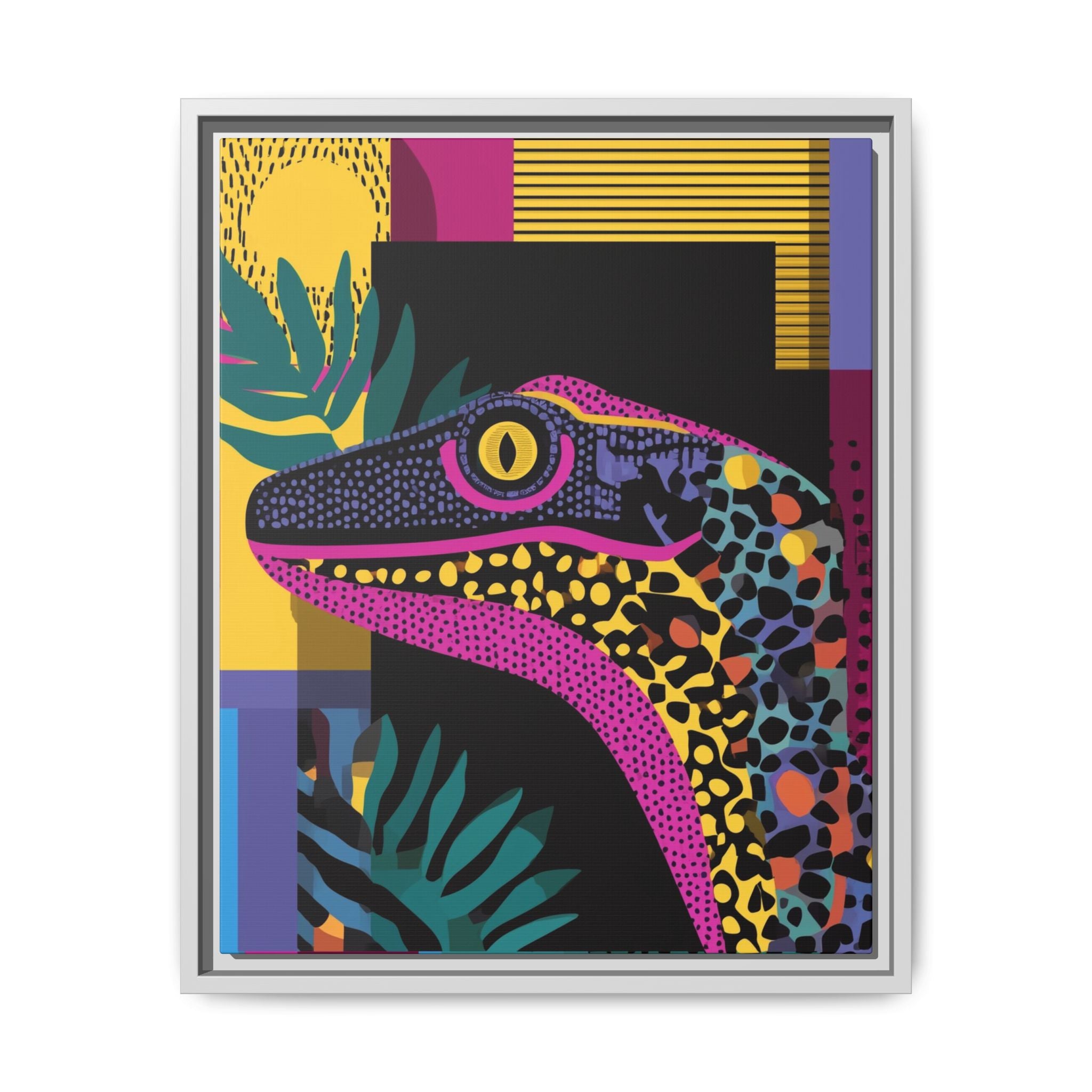 Raptor Kaleidoscope: Pop Art Dinosaur Portrait, Graphic Design Exotic Creature   |  Personalized & Custom Orders Available