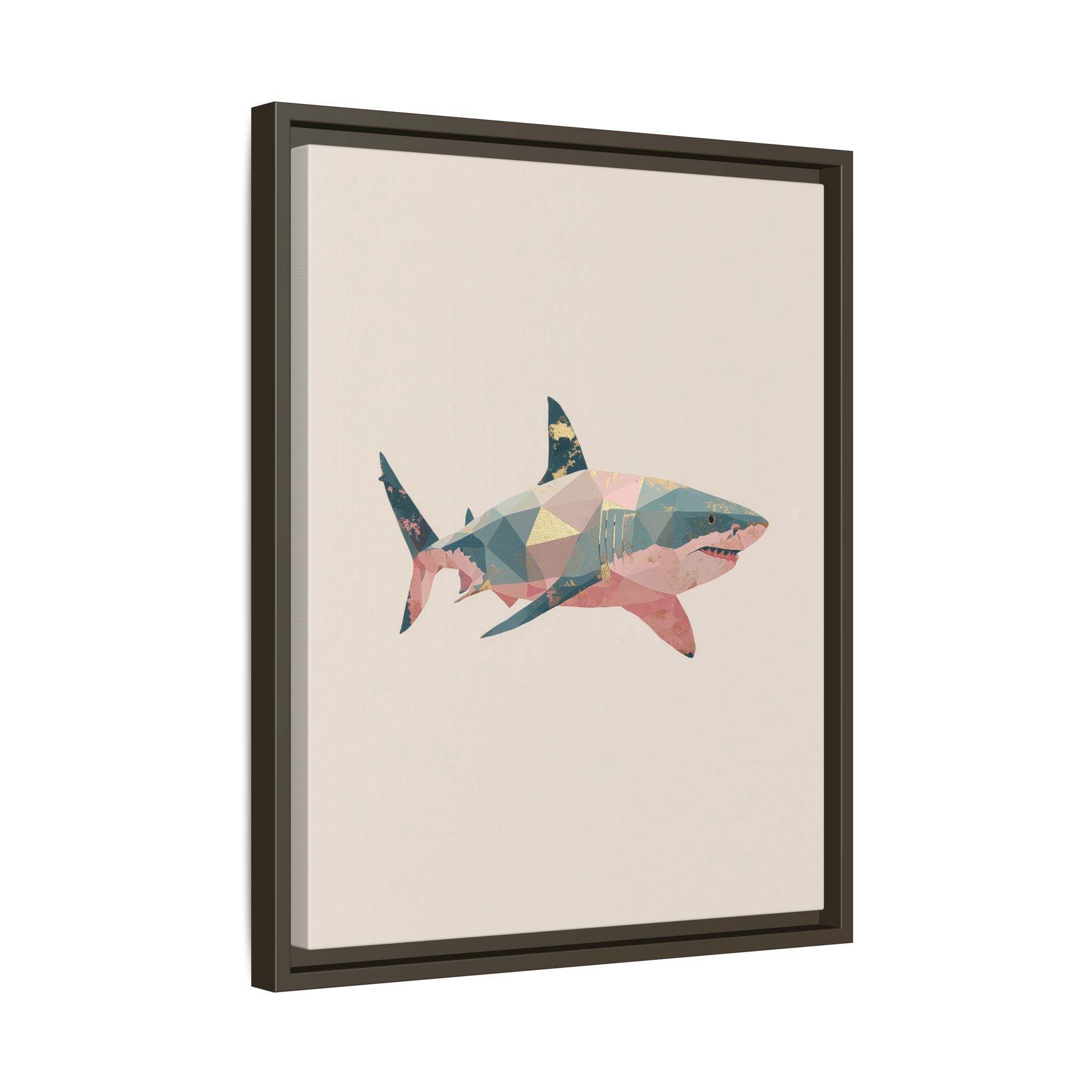 Geometric Shark Spectrum: Polygonal Marine Predator, Abstract Metallic Design   |  Personalized & Custom Orders Available