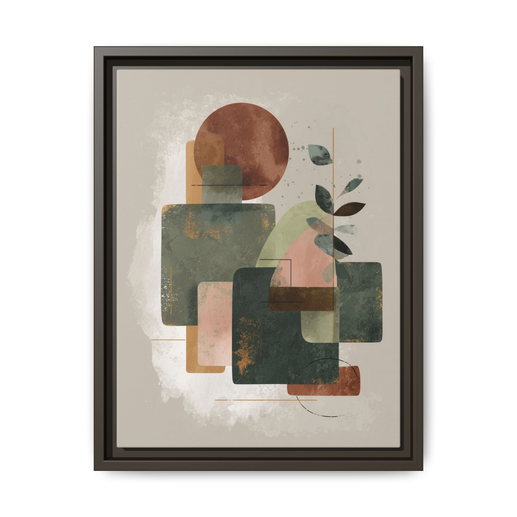 Geometric Harmony: Abstract Watercolor Composition, Mid-Century Modern Design, Organic Shapes   |   Custom Orders Accepted
