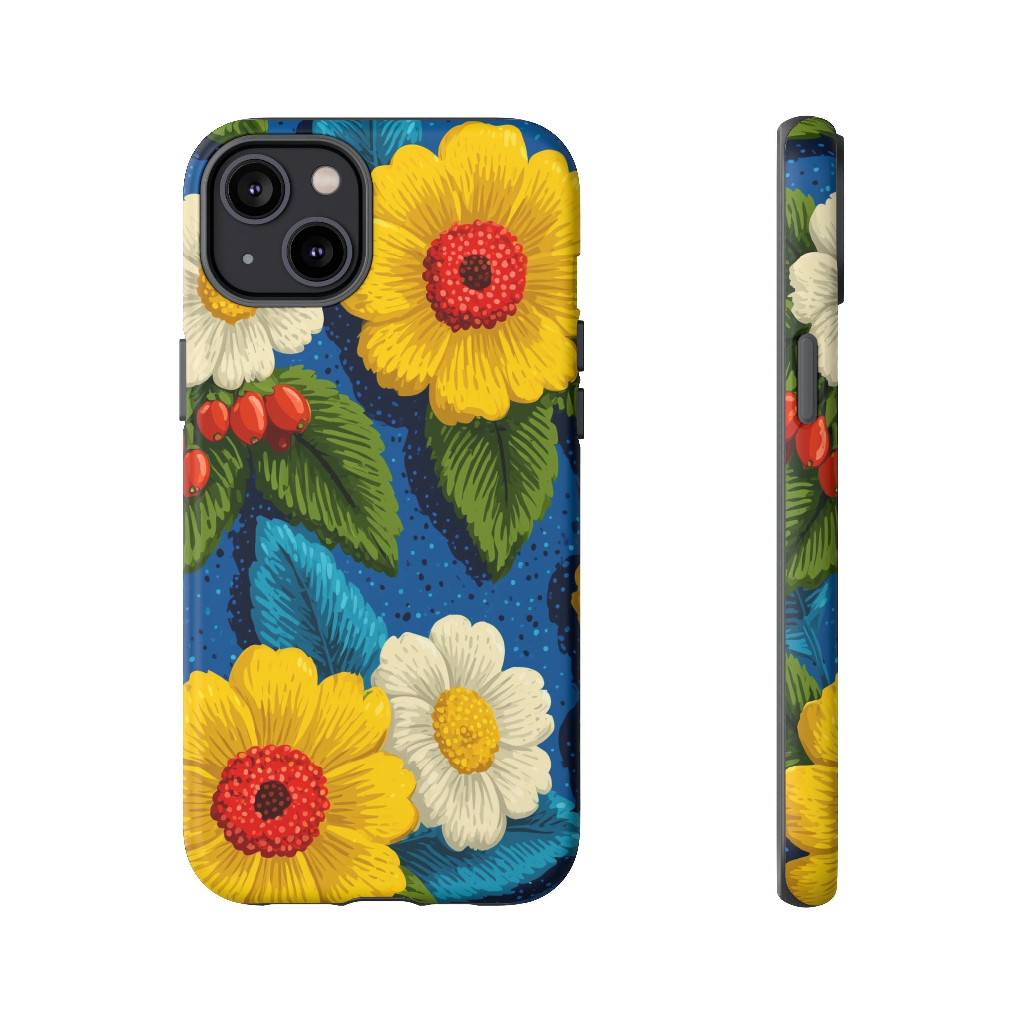 Summer Tough Cases: Floral Fine Art Phone Case, Fun Beach Vibe Phone Accessory, Summer Travel Gift, Colorful Phone Cover, Casual Style Tech
