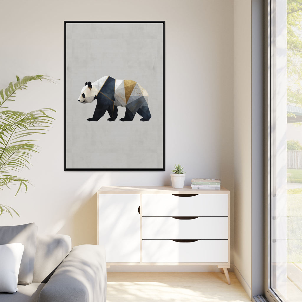 Geometric Panda: Cubist Animal Portrait, Modern Minimalist Art Style   |  Personalized & Custom Orders Available