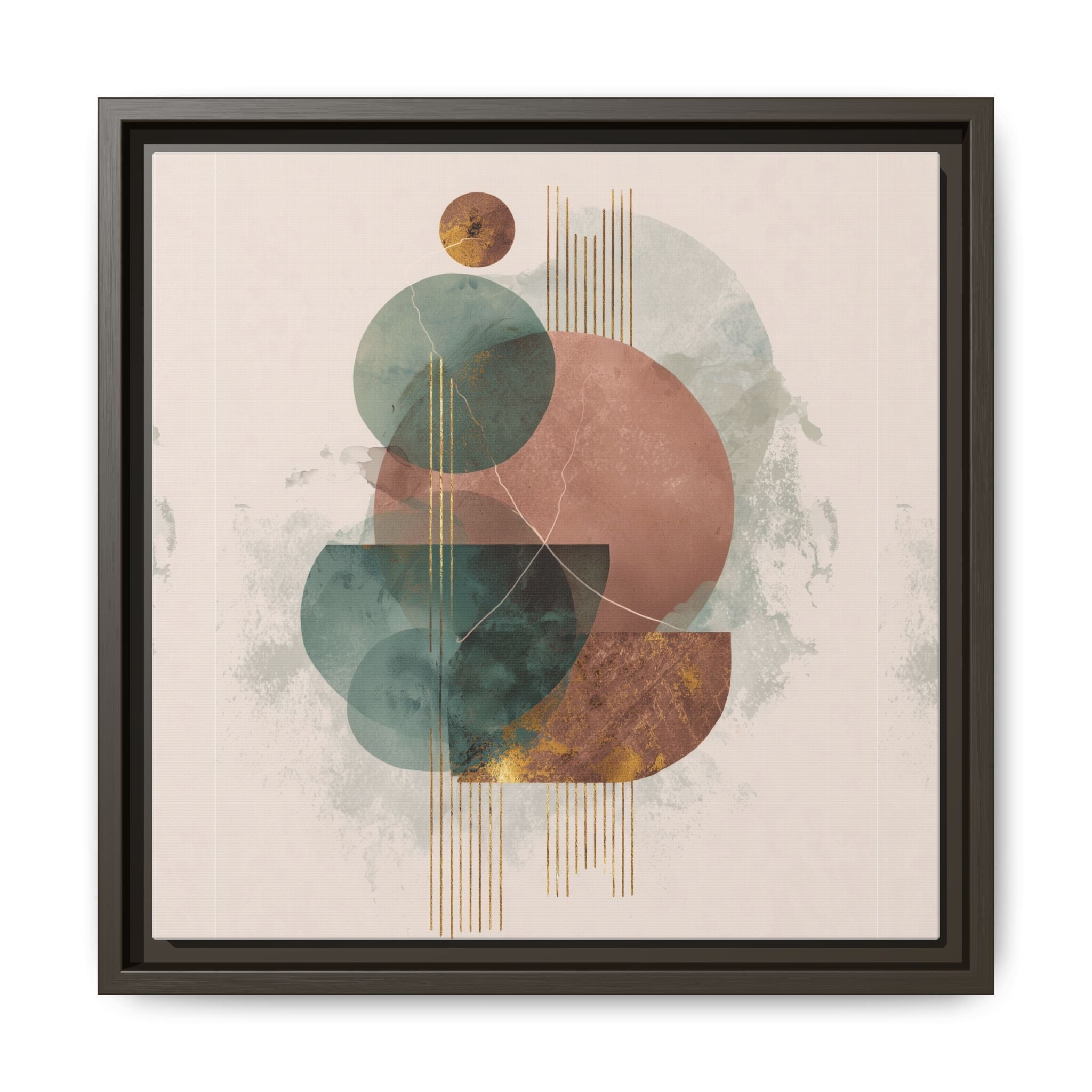 Translucent Geometries: Abstract Circles, Mid-Century Minimalism, Watercolor Layers   |   Custom Orders Accepted