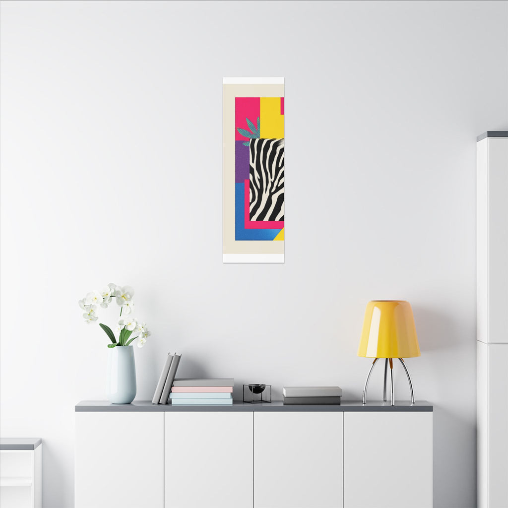 Pop Geometry: Zebra Leopard Fusion, Geometric Color Block, Modern Abstract Design   |   Custom Orders Accepted