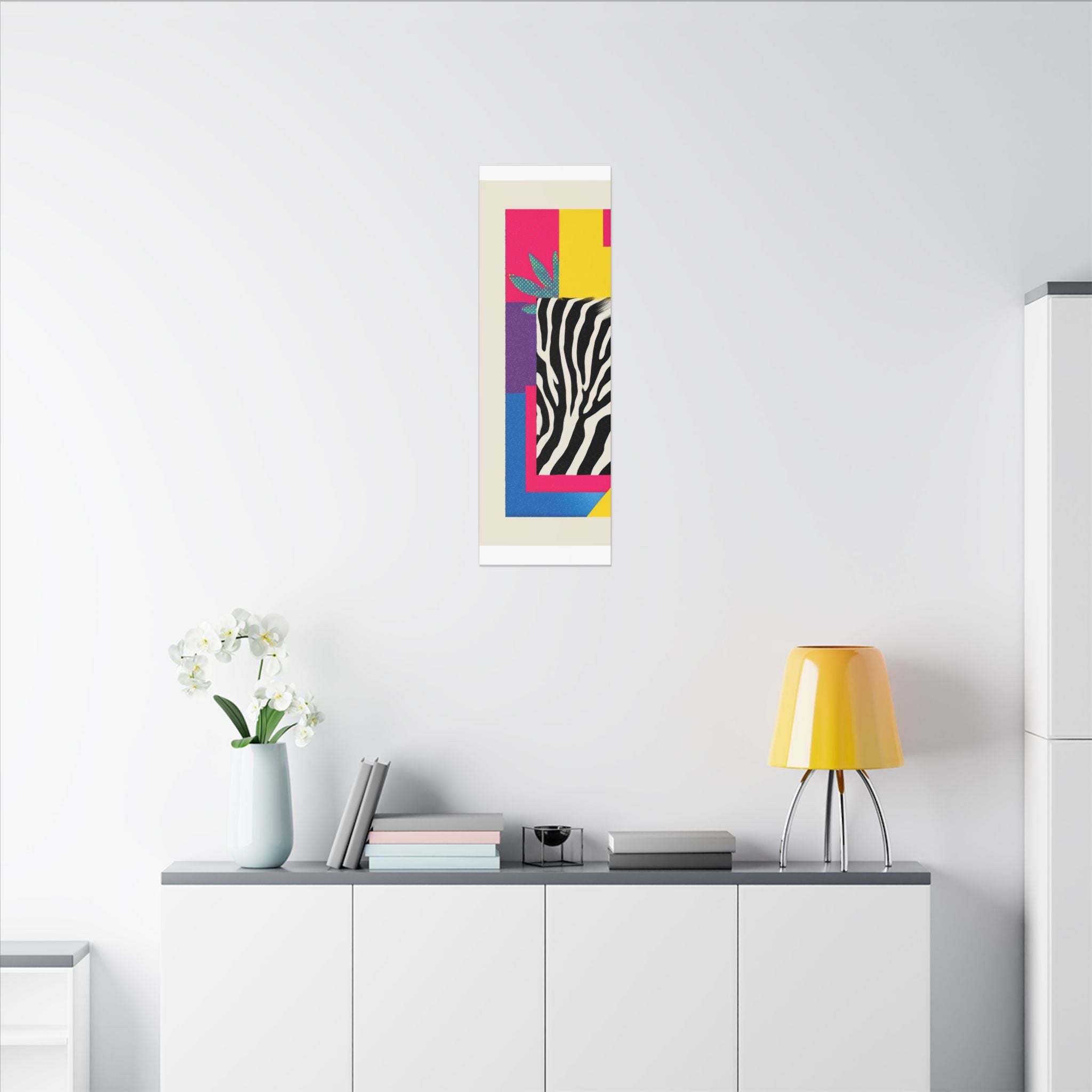 Copy of Pop Geometry: Zebra Leopard Fusion, Geometric Color Block, Modern Abstract Design   |   Custom Orders Accepted