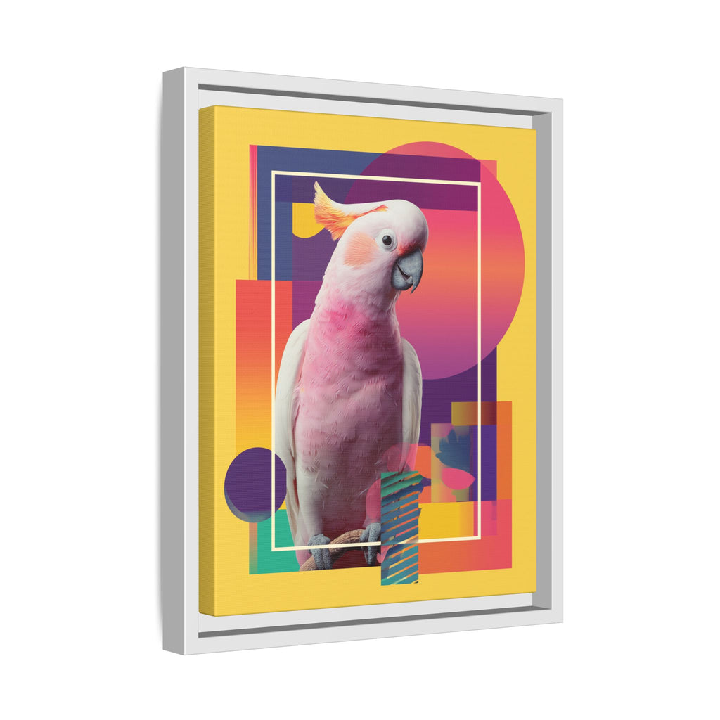 Geometric Cockatoo Composition: Moluccan Parrot Portrait, Modern Abstract Design   |    Custom Orders Available
