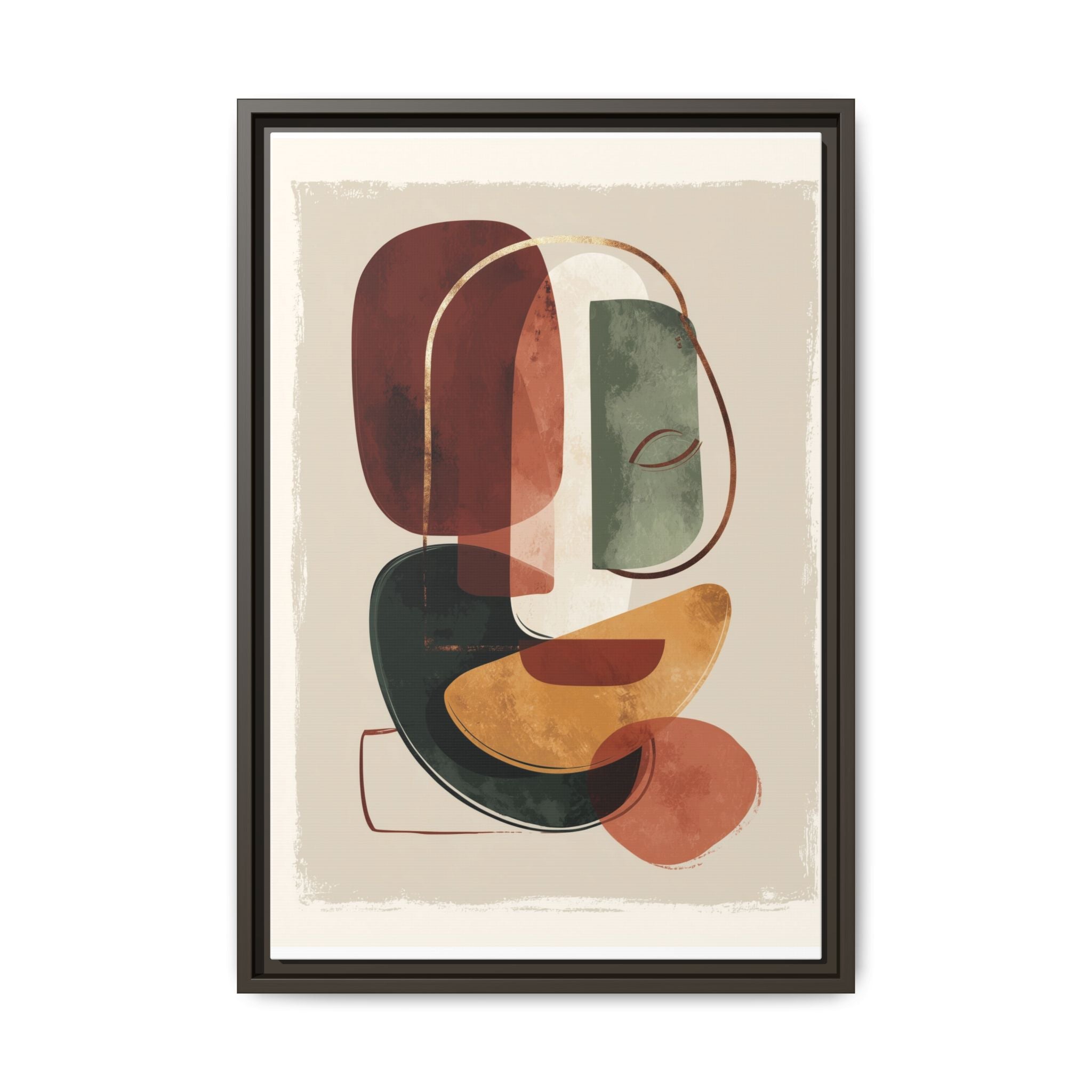 Layered Geometries: Mid-Century Modern Composition, Organic Abstract Design, Translucent Intersecting Shapes   |   Custom Orders Accepted