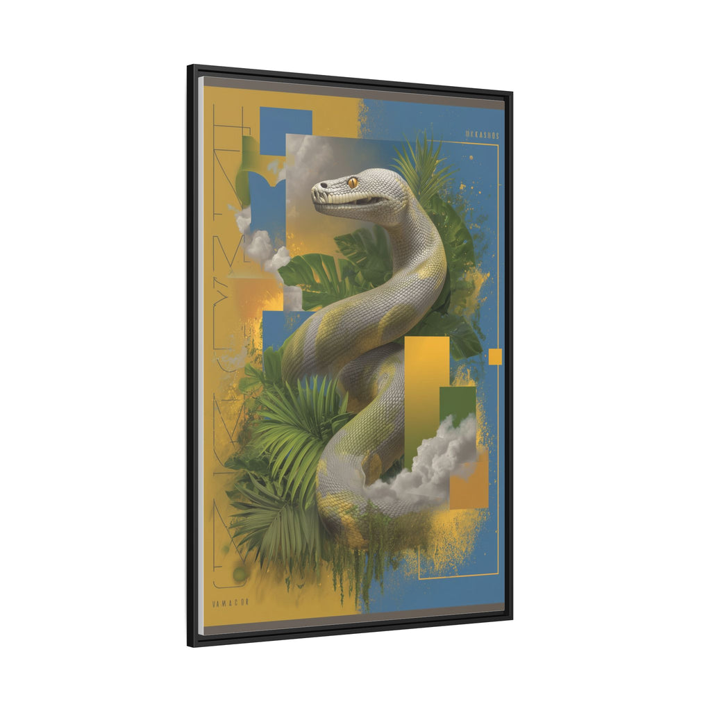 Serpent of Surreal Geometries: Tropical Hyperrealism, Digital Snake Illustration   |    Custom Orders Available