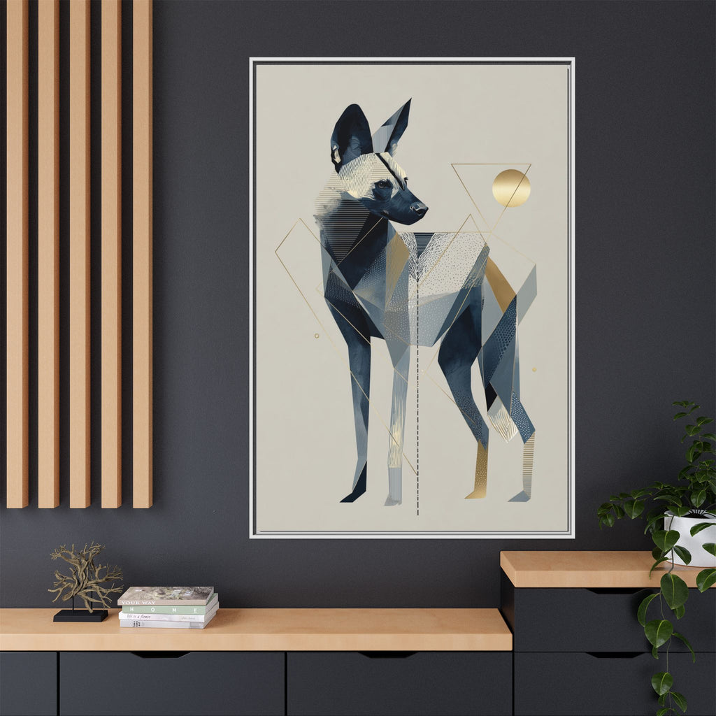 Canine Geometry: Fragmented African Wild Dog Portrait, Modern Graphic Design Study   |  Personalized & Custom Orders Available