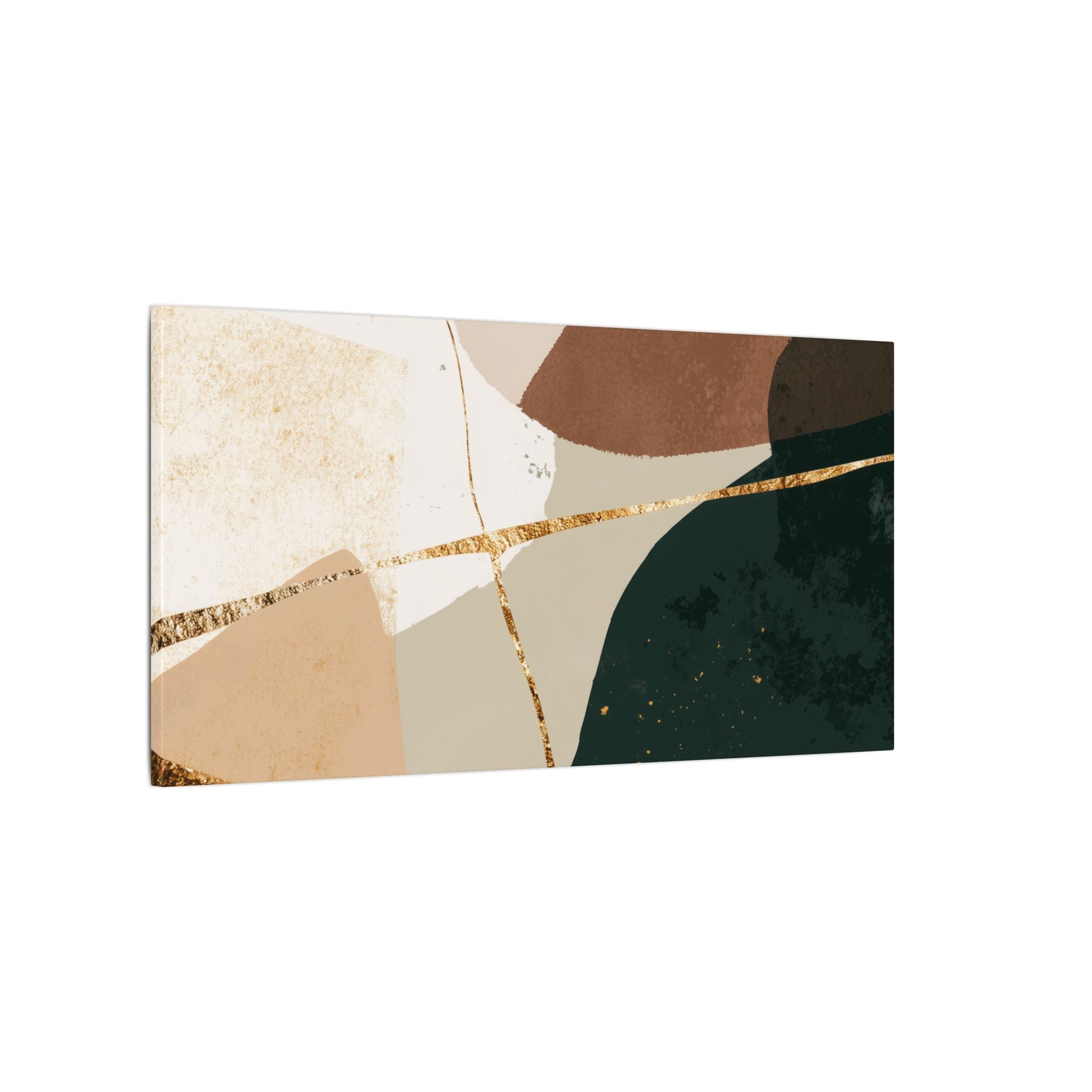 Canvas Print, Abstract Earthy Gold Wall Art, Modern Designer Home Decor, Stretched Matte Canvas; Thick, Multi-Size, Office Decor