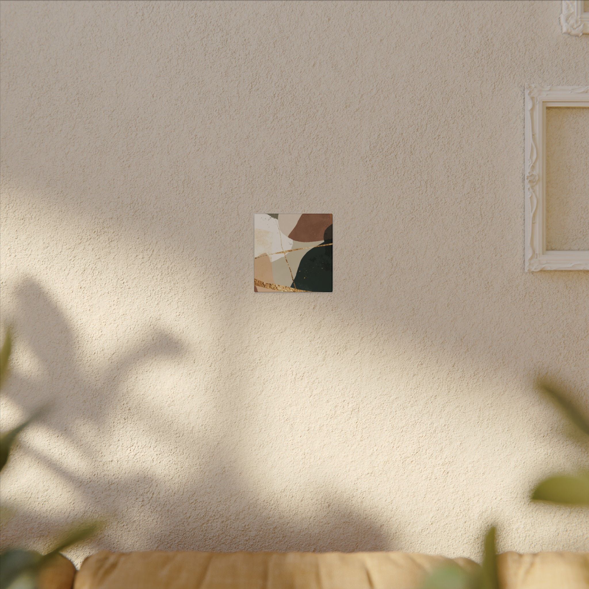 Canvas Print, Abstract Earthy Gold Wall Art, Modern Designer Home Decor, Stretched Matte Canvas; Thick, Multi-Size, Office Decor