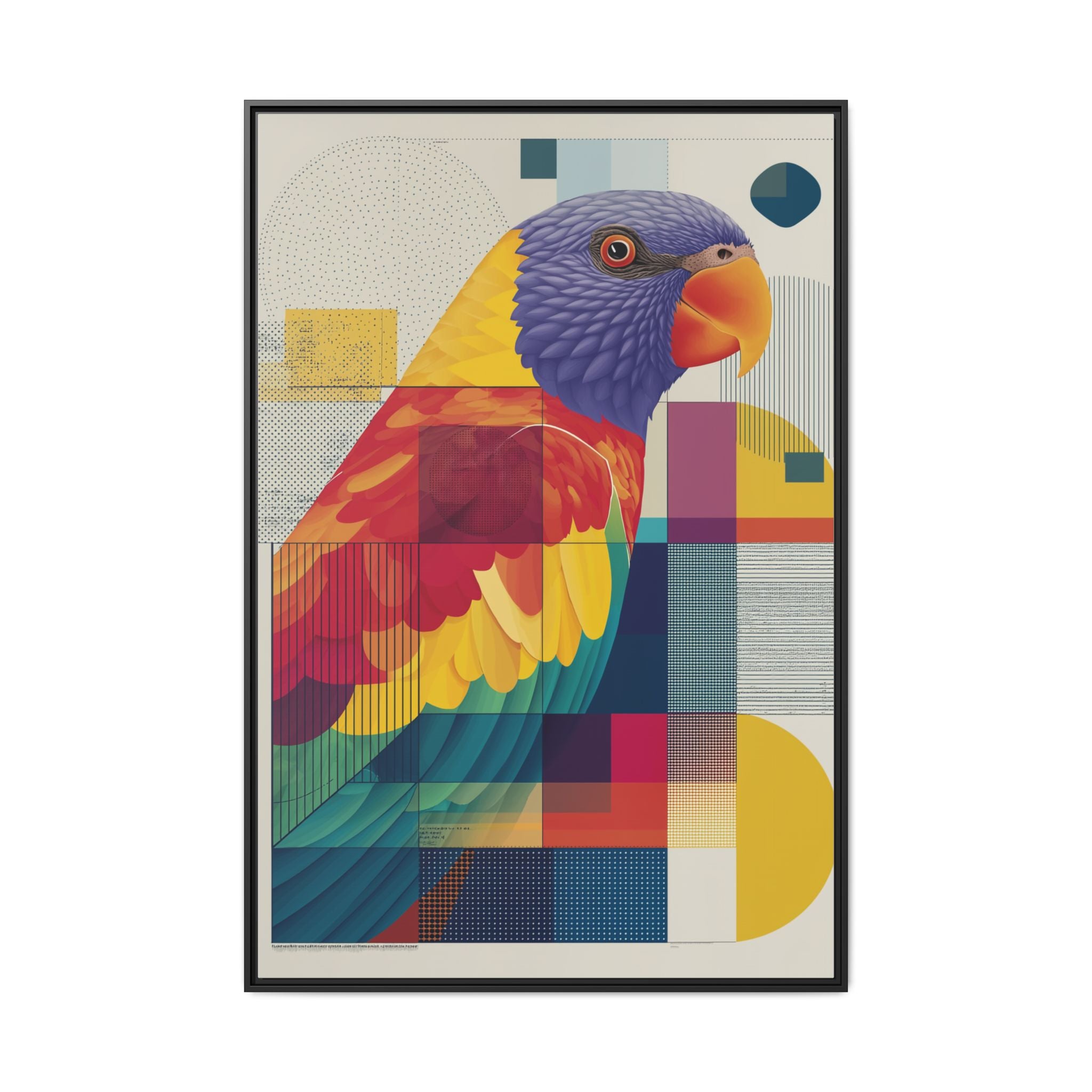 Prismatic Parrot: Geometric Deconstruction, Modern Abstract Art   |    Custom Orders Available