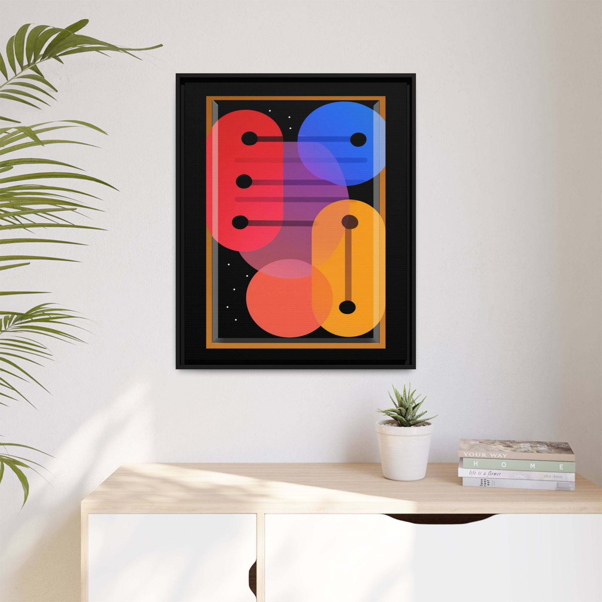 Celestial Geometry: Organic Shapes in Motion, Digital Abstract Composition, Vibrant Color Intersections   |   Custom Orders Accepted