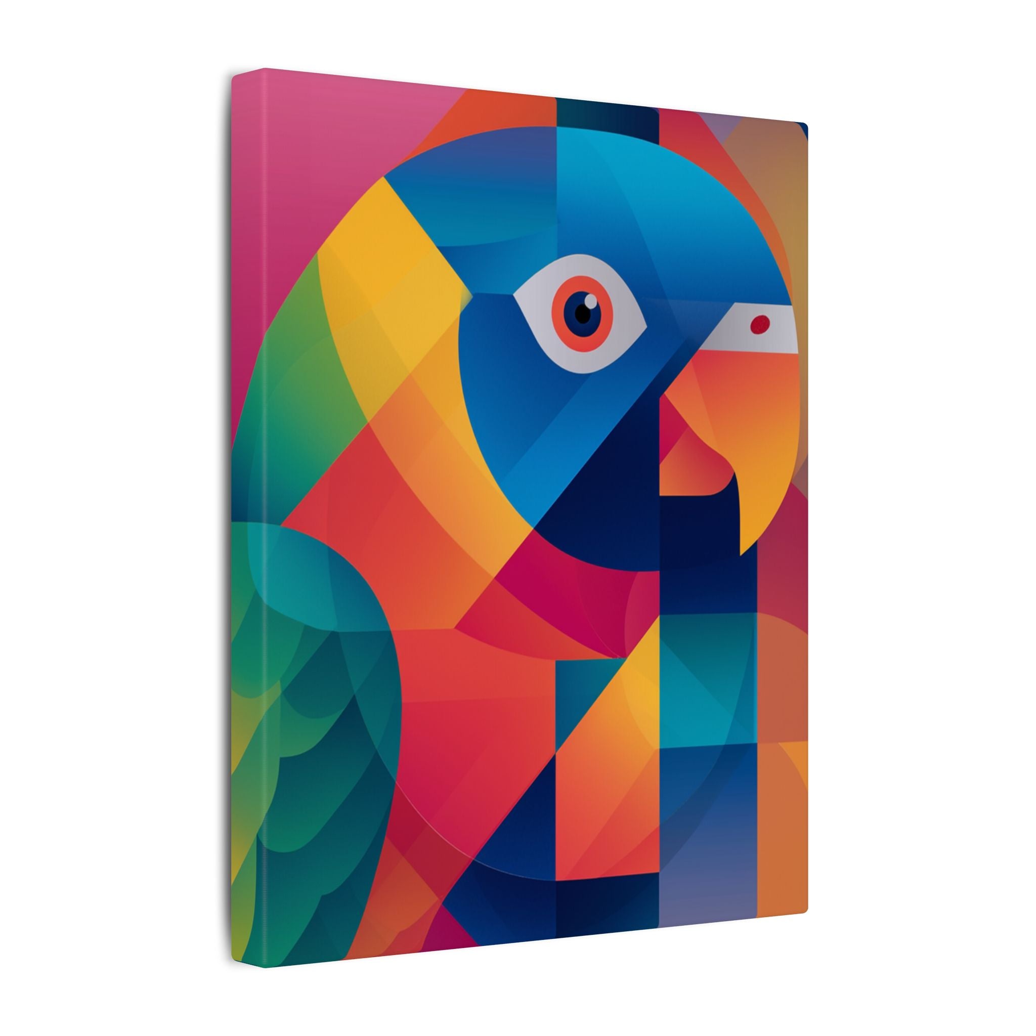 Prismatic Parrot: Cubist Digital Art, Geometric Color Explosion   |    Custom Orders Available
