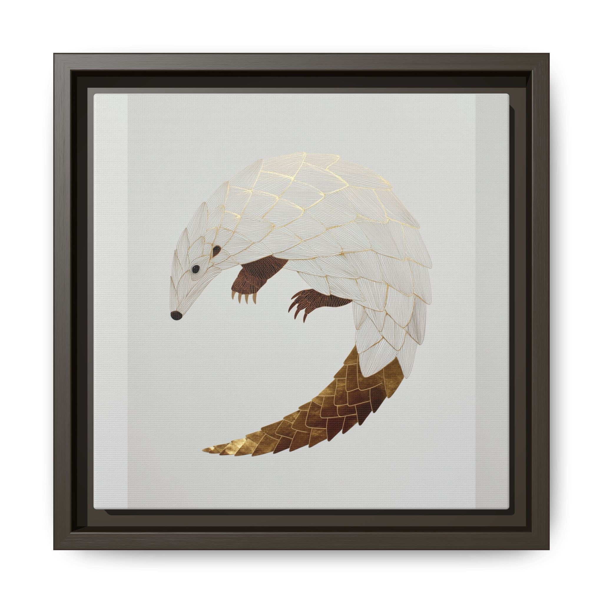 Geometric Hedgehog: Minimalist Wildlife Illustration, Layered Metallic Geometric Art   |    Custom Orders Available